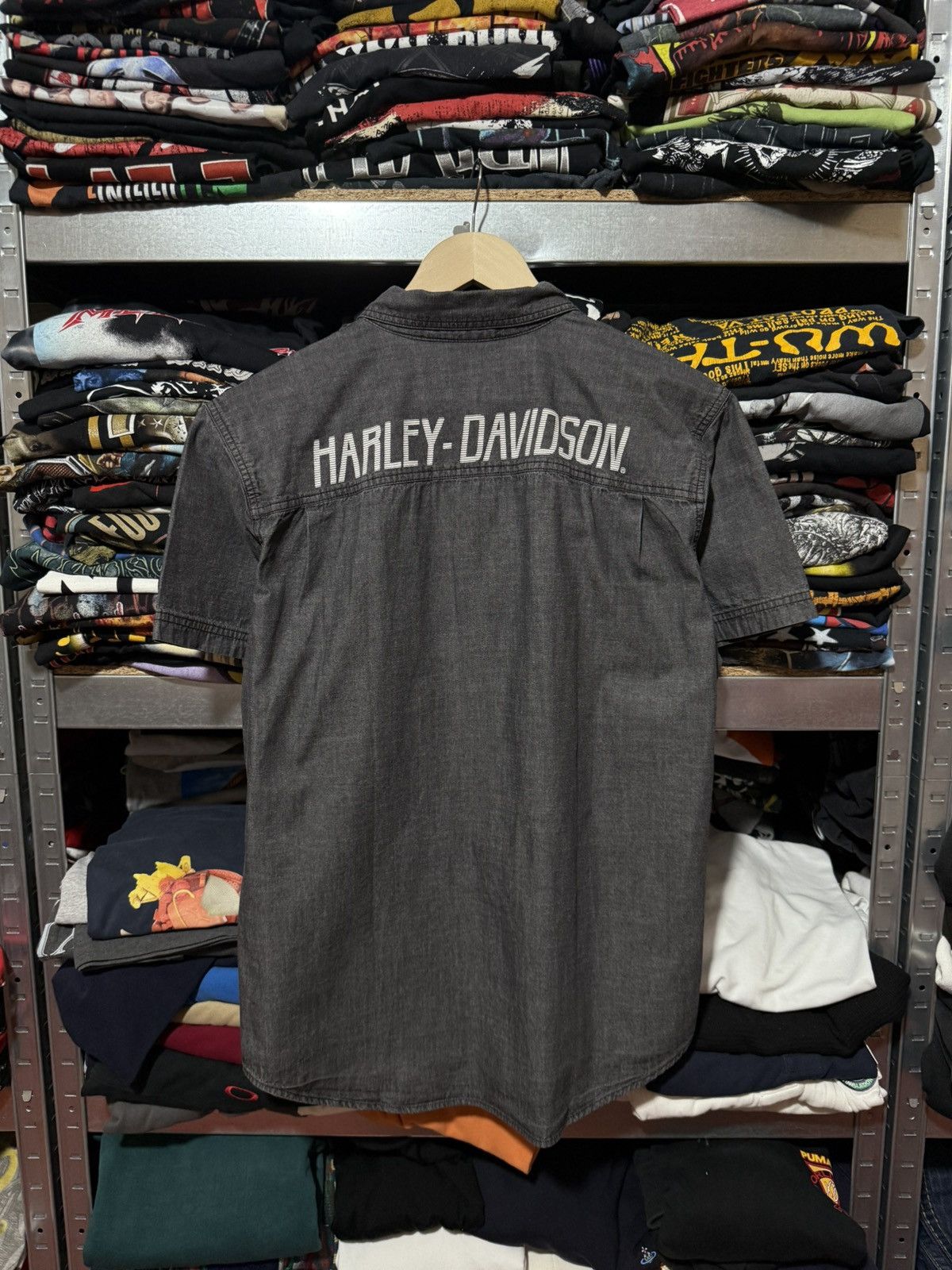 Harley Davidson Vintage 00s Harley Davidson Racing Button Short Sleeve Shirt Size US XL / EU 56 / 4 - 2 Thumbnail