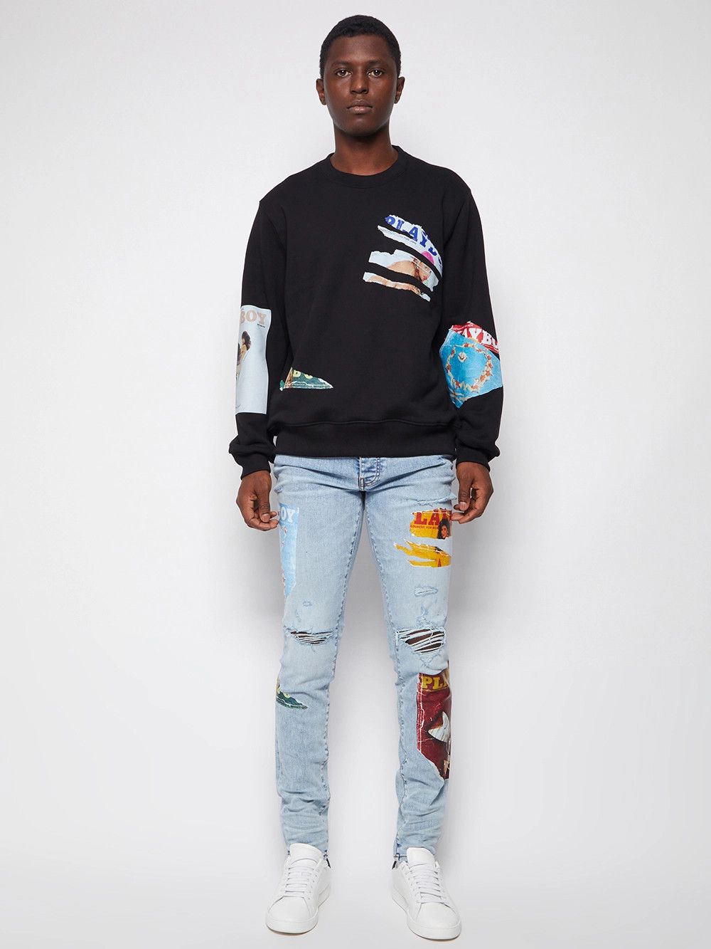 Amiri o1gr1nt1124 Playboy Bunny Magazine Crewneck Sweatshirt Black Size US L / EU 52-54 / 3 - 2 Thumbnail