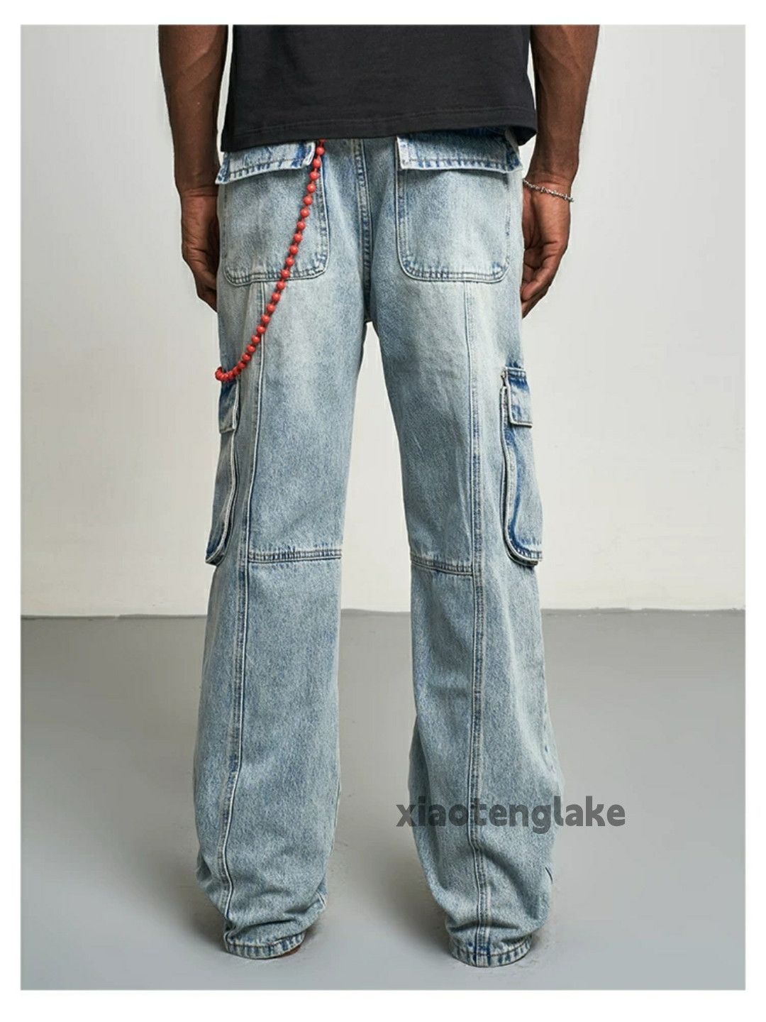 Jean × Vintage washed faded cleanfit yuppie utility baggy cargo jeans Size US 32 / EU 48 - 5 Thumbnail