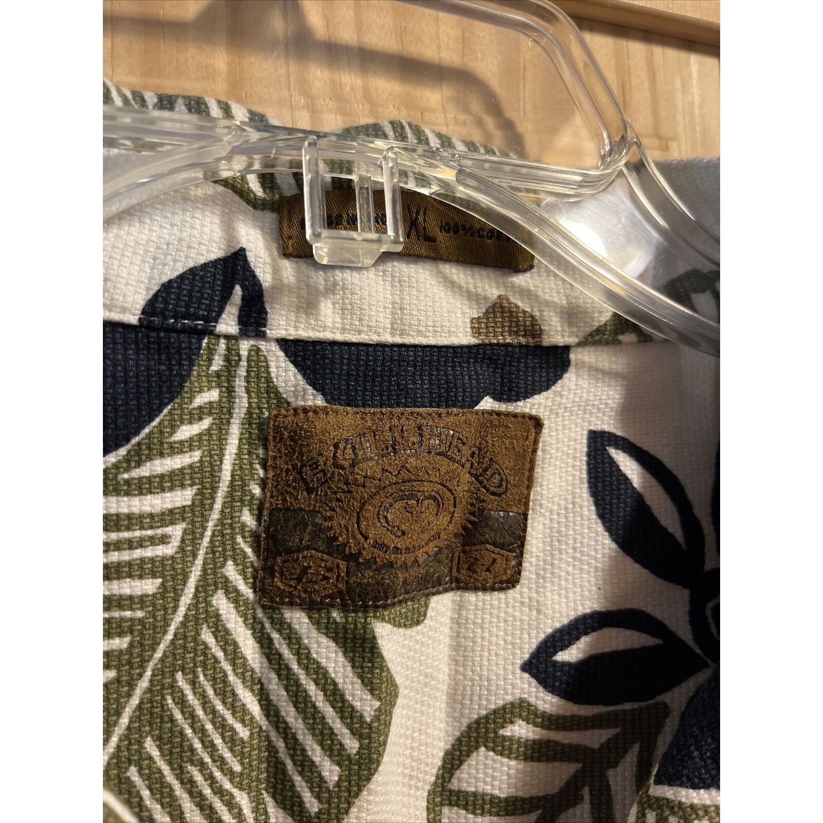 Bullhead Denim Co. Bullhead Vintage Men's XL White Black Cotton Hawaiian Shirt Size US XL / EU 56 / 4 - 2 Thumbnail