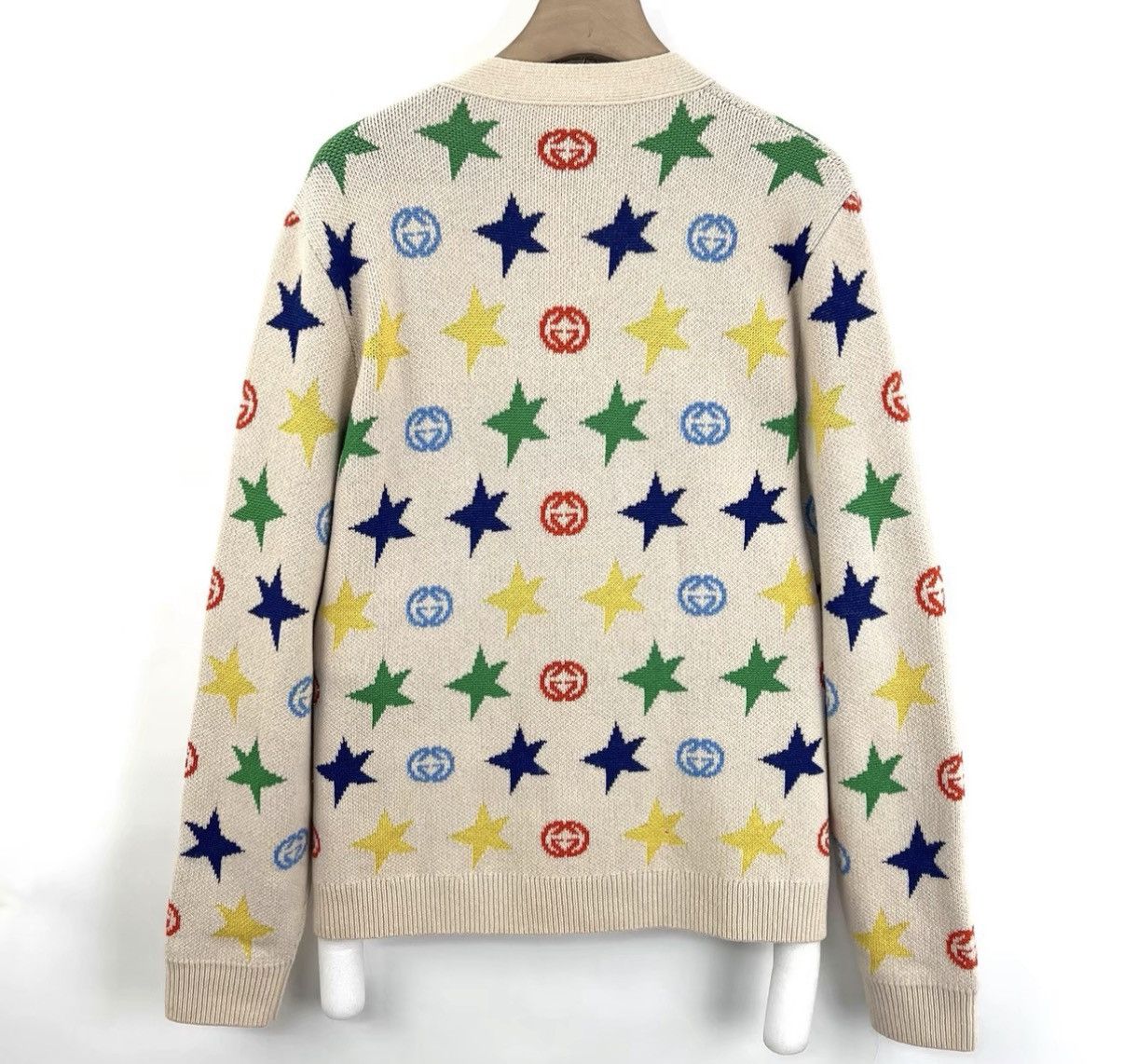 Gucci Gucci/Star Double G Monogram Knit Cardigan K12 Size XS / US 0-2 / IT 36-38 - 2 Thumbnail