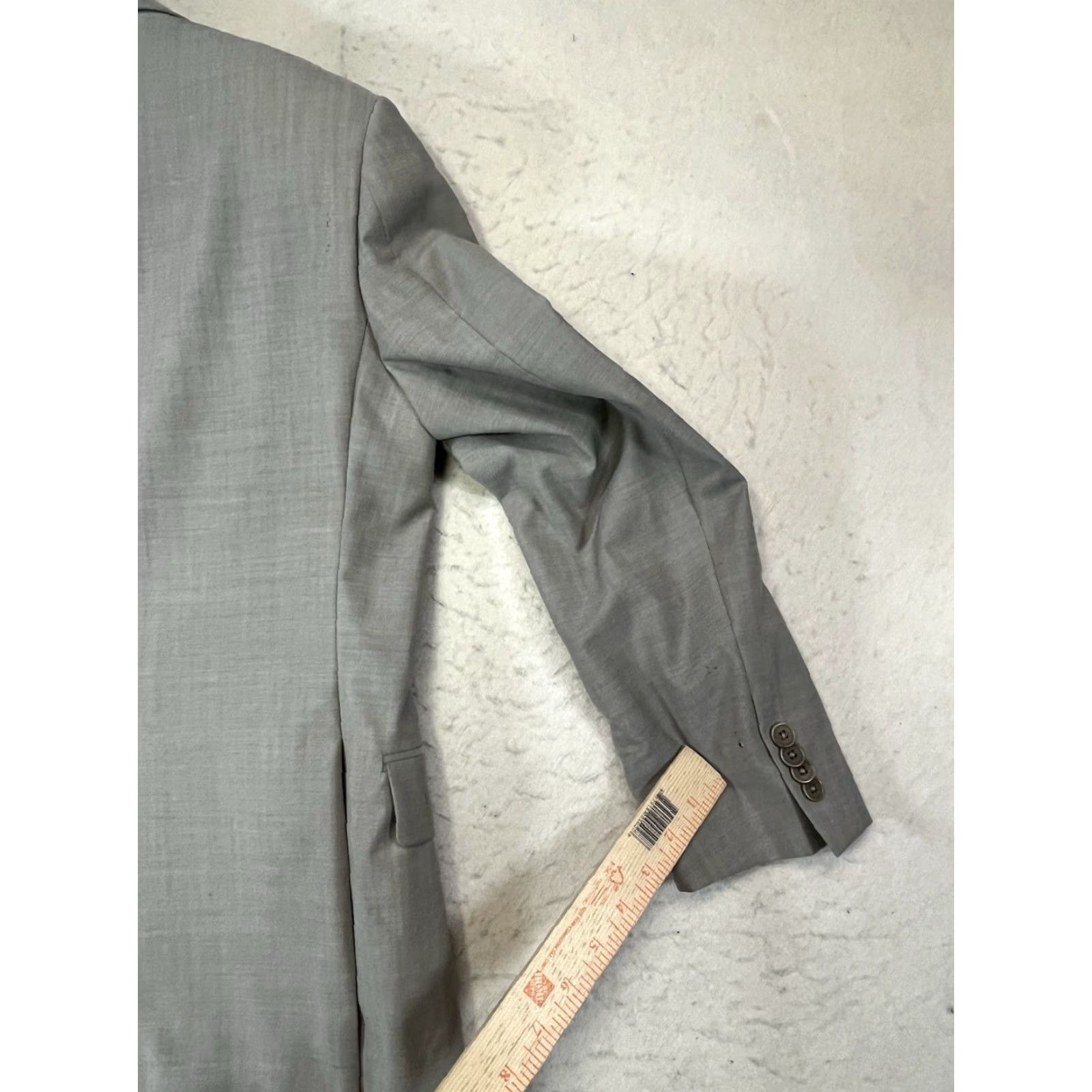 John Varvatos John Varvatos Blazer Men 36S Beige Wool Two-Button Single-Breasted Notch Lapel Jacket Coat Sport Coat Theme USA Shirt Size 36R - 7 Thumbnail