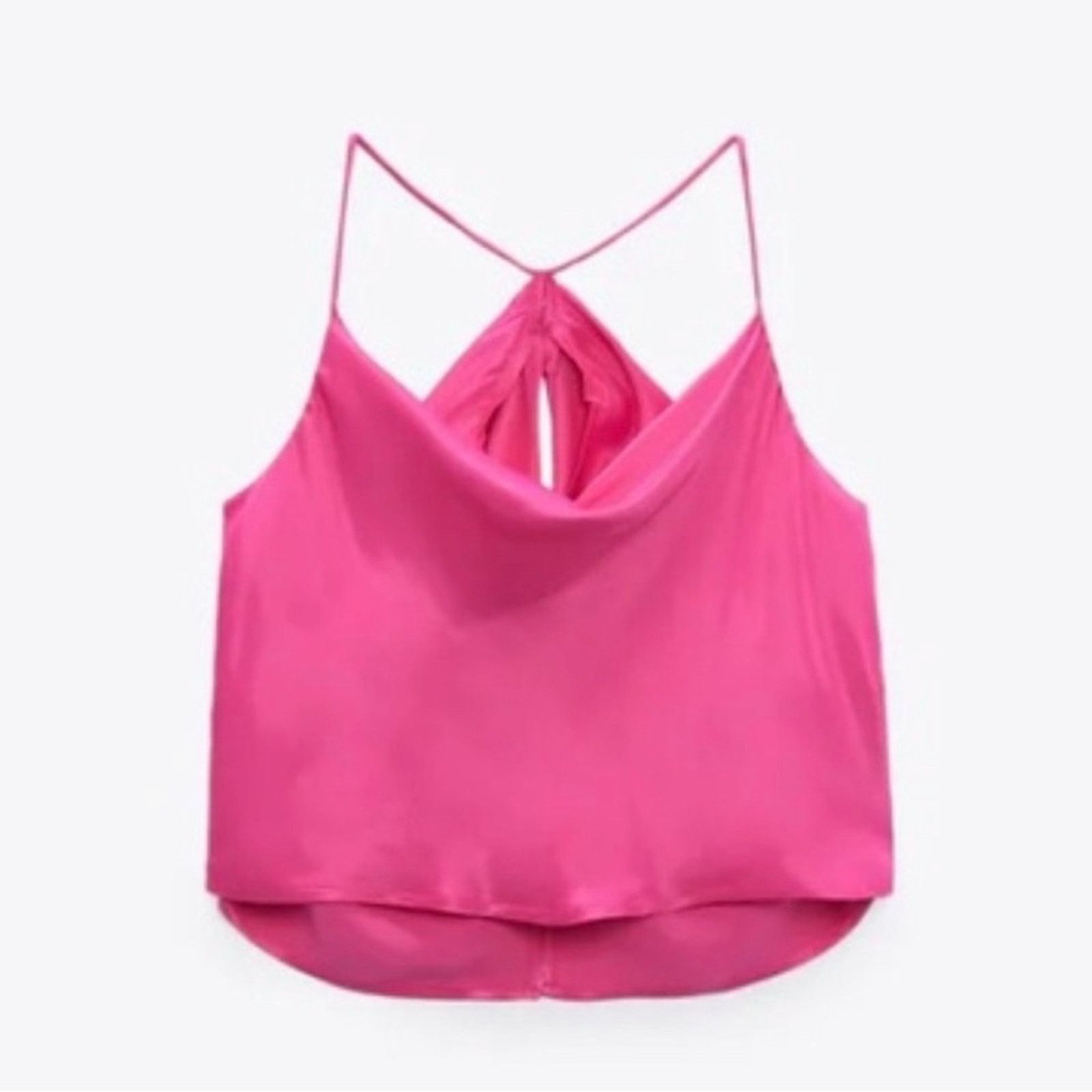 Zara ZARA SATIN CAMISOLE LIGHT FUCHSIA Size M / US 6-8 / IT 42-44 - 3 Thumbnail