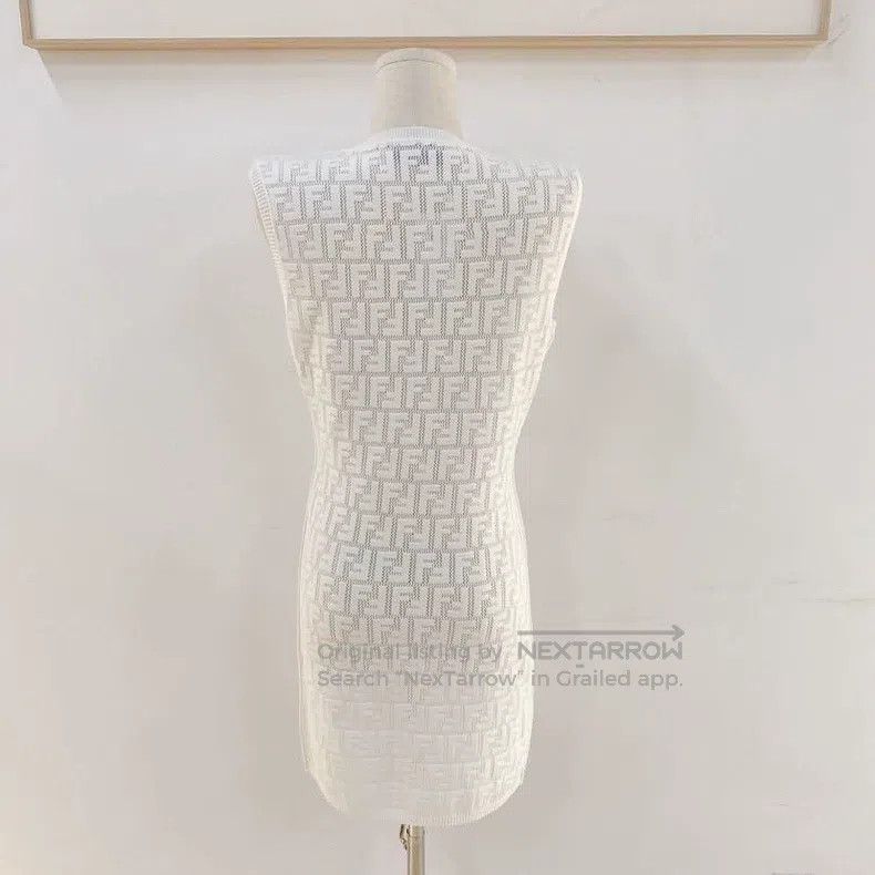 Fendi Fendi White Dress Size M / US 6-8 / IT 42-44 - 3 Thumbnail