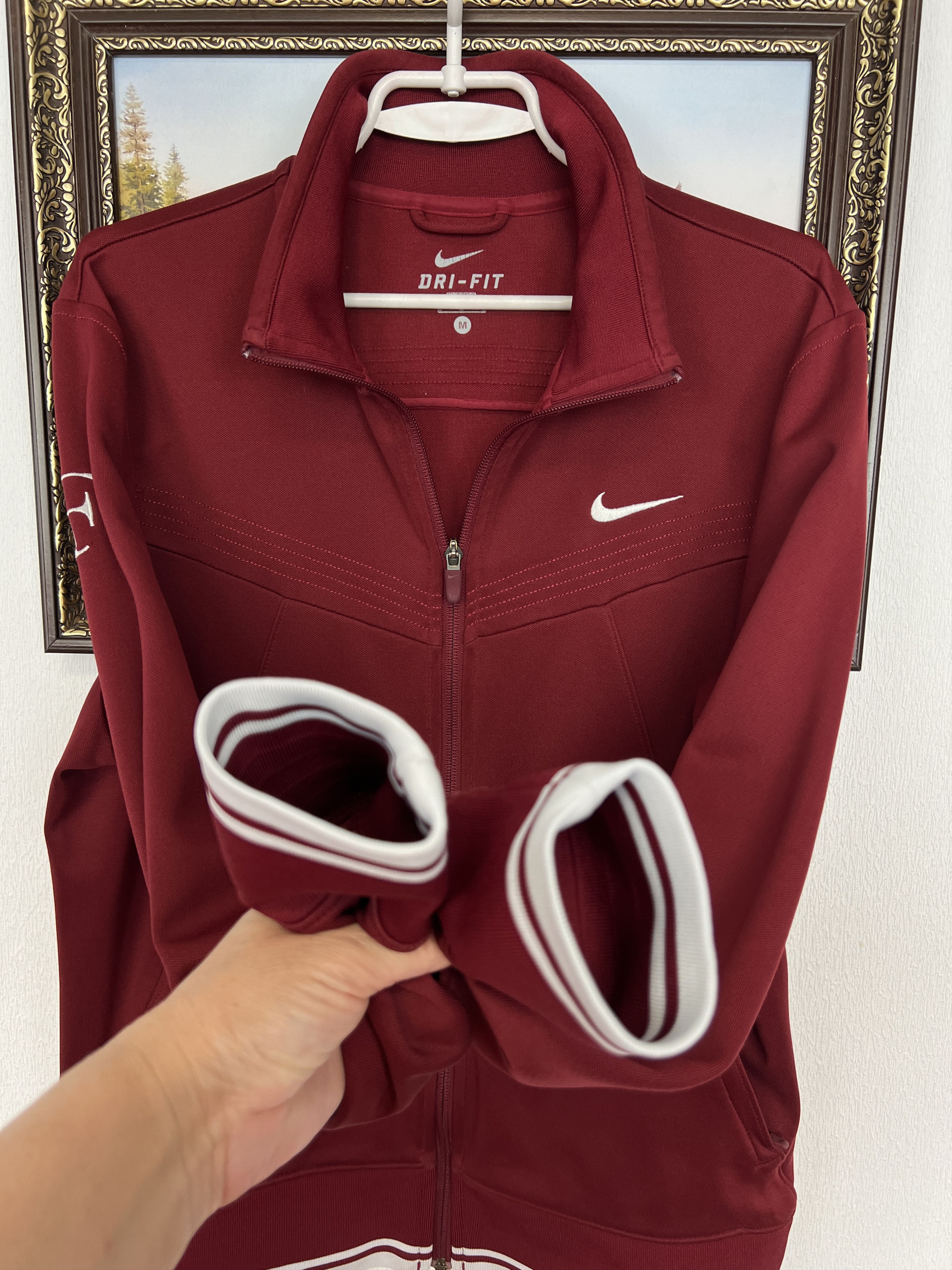 Nike Nike Roger Federer RF 2011 French Burgundy Tennis Jacket Size US M / EU 48-50 / 2 - 6 Thumbnail