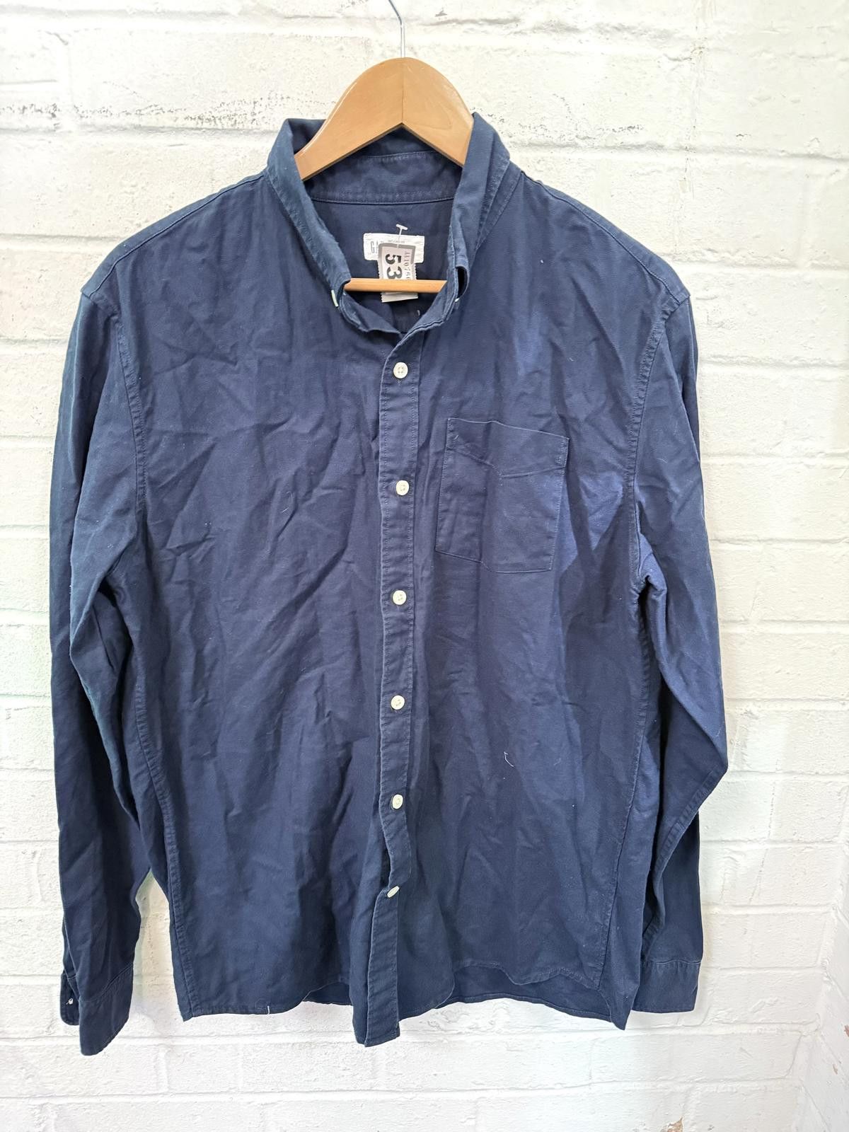 Gap GAP Men's Navy Blue Casual Shirt Size US L / EU 52-54 / 3 - 2 Thumbnail
