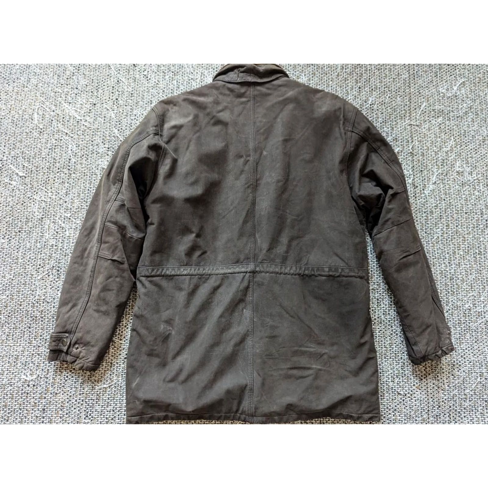 Van Heusen VINTAGE Van Heusen FIELD COAT Parka Coat Mens S Brown Suede Leather Leather Solid 1990s 40-42 Chest Size US S / EU 44-46 / 1 - 2 Thumbnail