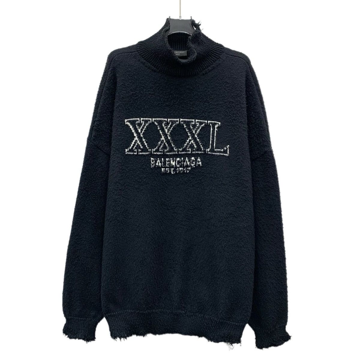 Balenciaga Balenciaga Mock Neck Long Sleeve Knit Sweater K26WX Size US L / EU 52-54 / 3 - 1 Thumbnail
