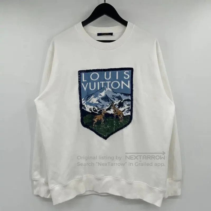 Louis Vuitton Louis Vuitton Winter White Cotton Sweatshirt . Size US XL / EU 56 / 4 - 1 Thumbnail