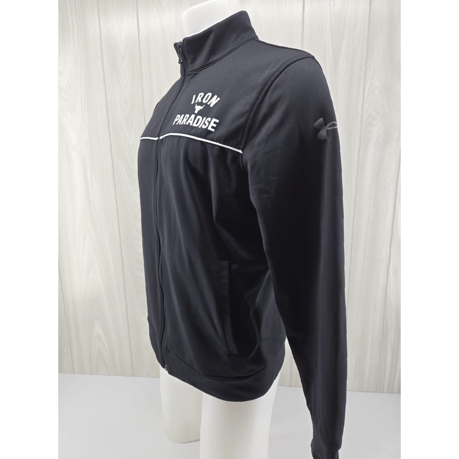 Under Armour Under Armour Project Rock Jacket Men Medium Black Zip-Up Iron Paradise Track Top Size US M / EU 48-50 / 2 - 3 Thumbnail