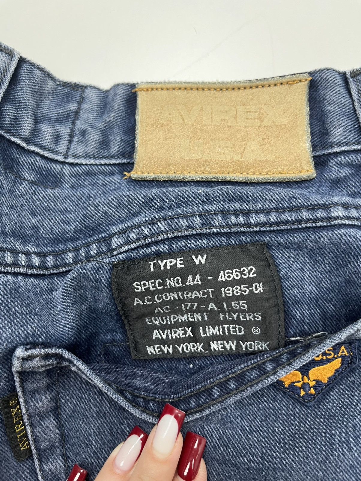 Avirex Avirex jeans of tight denim straight cut men jeans vintage Size US 31 - 11 Thumbnail