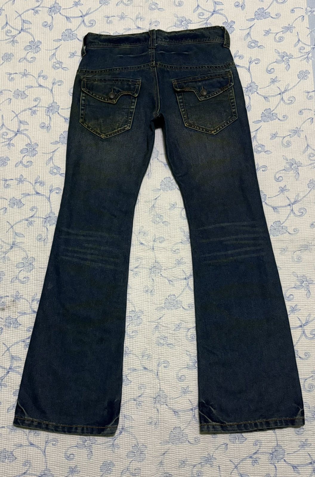 Japanese Brand Japanese Icom Streetwear Flared Jeans Distressed Denim Size US 31 - 10 Thumbnail