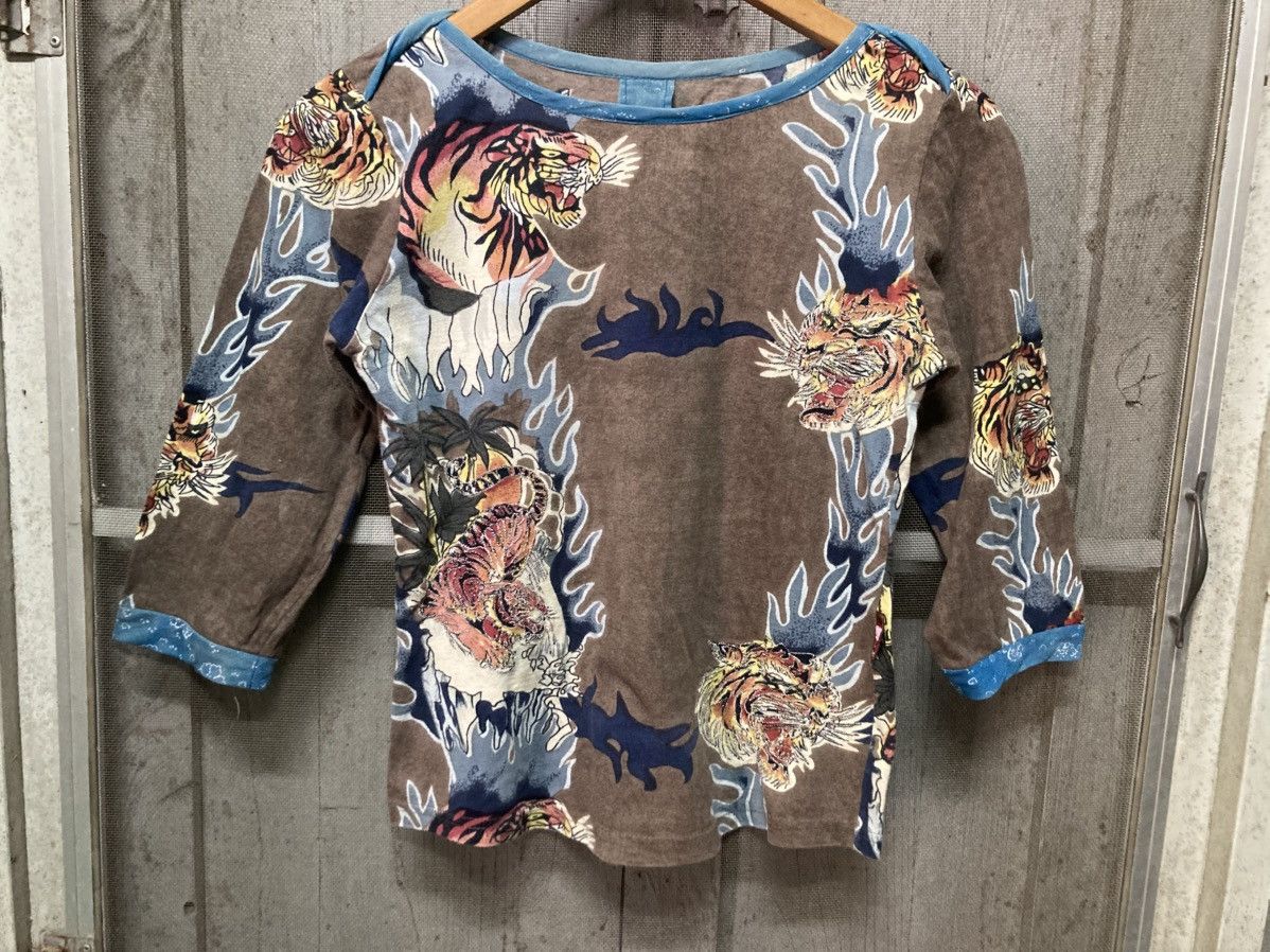 Japanese Brand Vintage AIC Crop Tattoo Japanes T Shirt Size S / US 4 / IT 40 - 1 Thumbnail