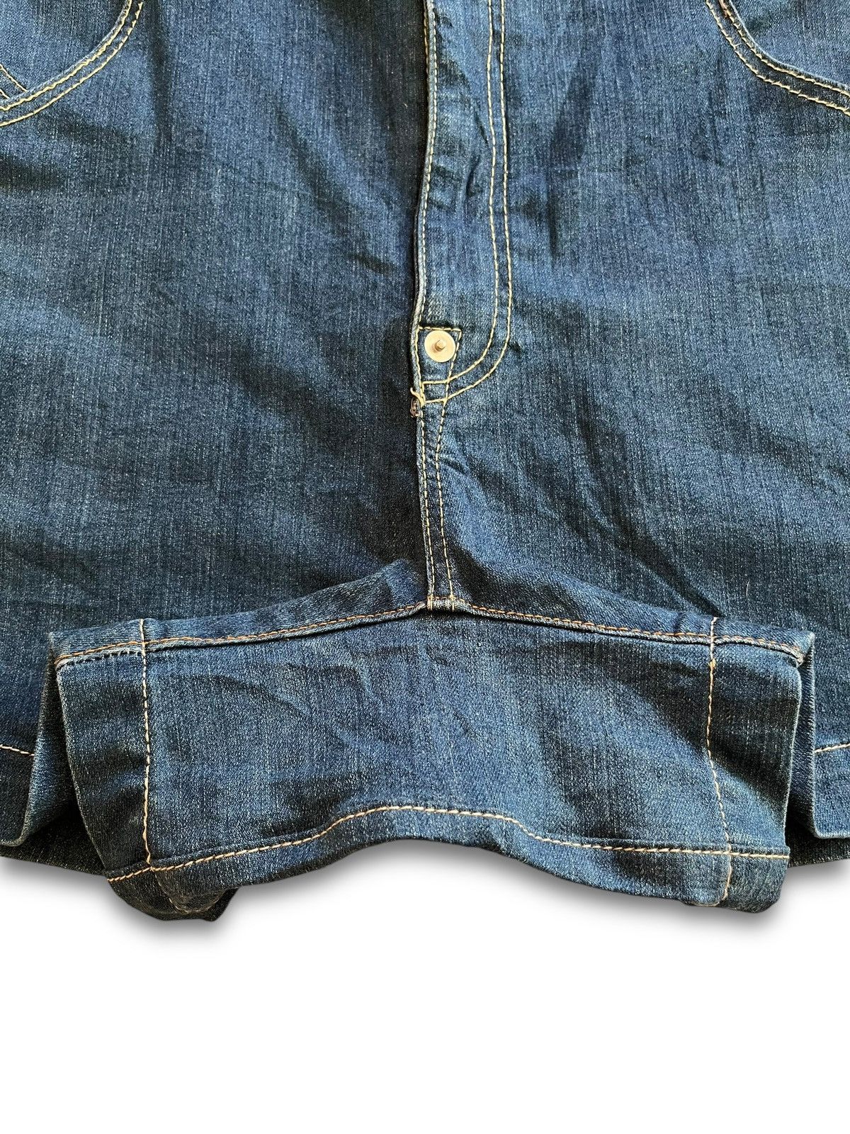 Issey Miyake × Japanese Brand × Ne-Net Vintage Japanese Ne-Net Buckle Back Mini Skirt Denim Size 29" - 4 Thumbnail