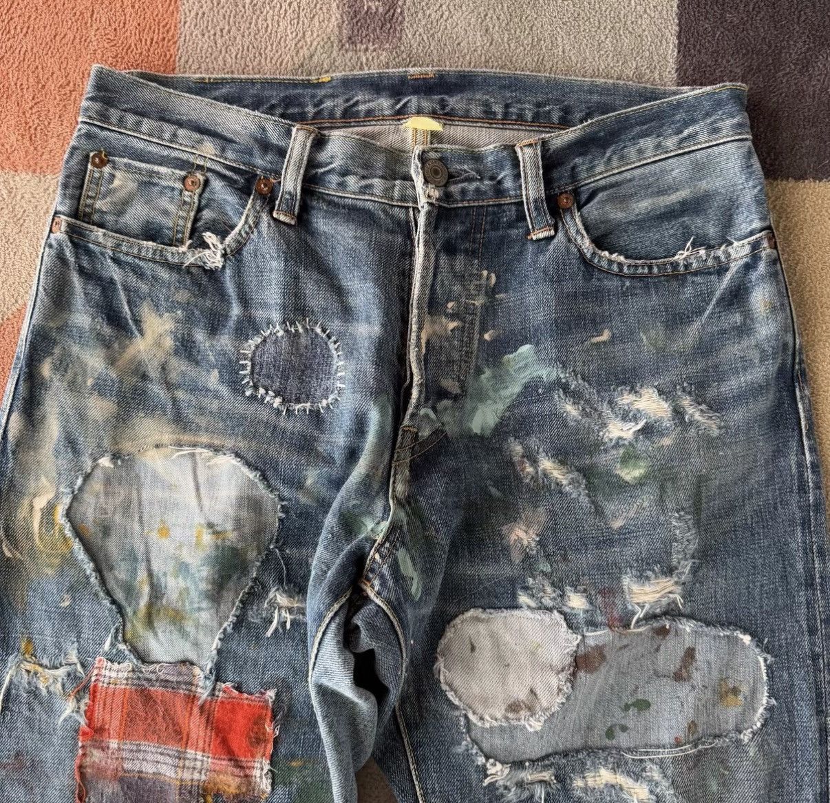 RRL Ralph Lauren RRL Ralph Lauren Double RL Distressed Jeans K22 Size US 30 / EU 46 - 3 Thumbnail