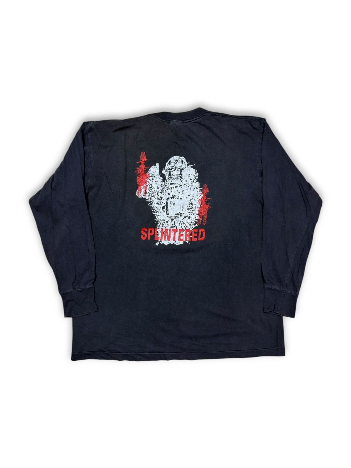 Vintage *RARE* 1990s VINTAGE SPLINTERED LONGSLEEVES NOISE ROCK UK Size US L / EU 52-54 / 3 - 1 Thumbnail