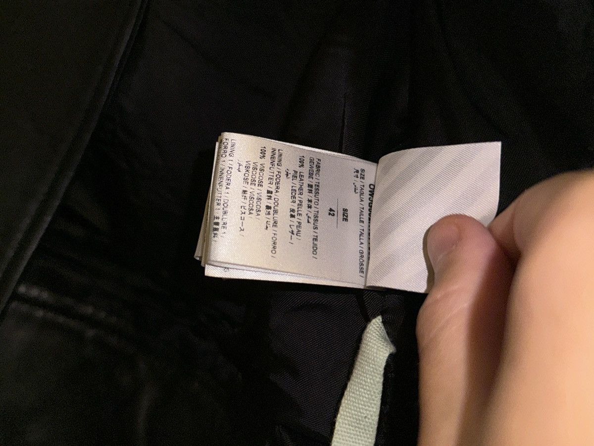 Off-White Off-white biker leather jacket Size M / US 6-8 / IT 42-44 - 5 Thumbnail