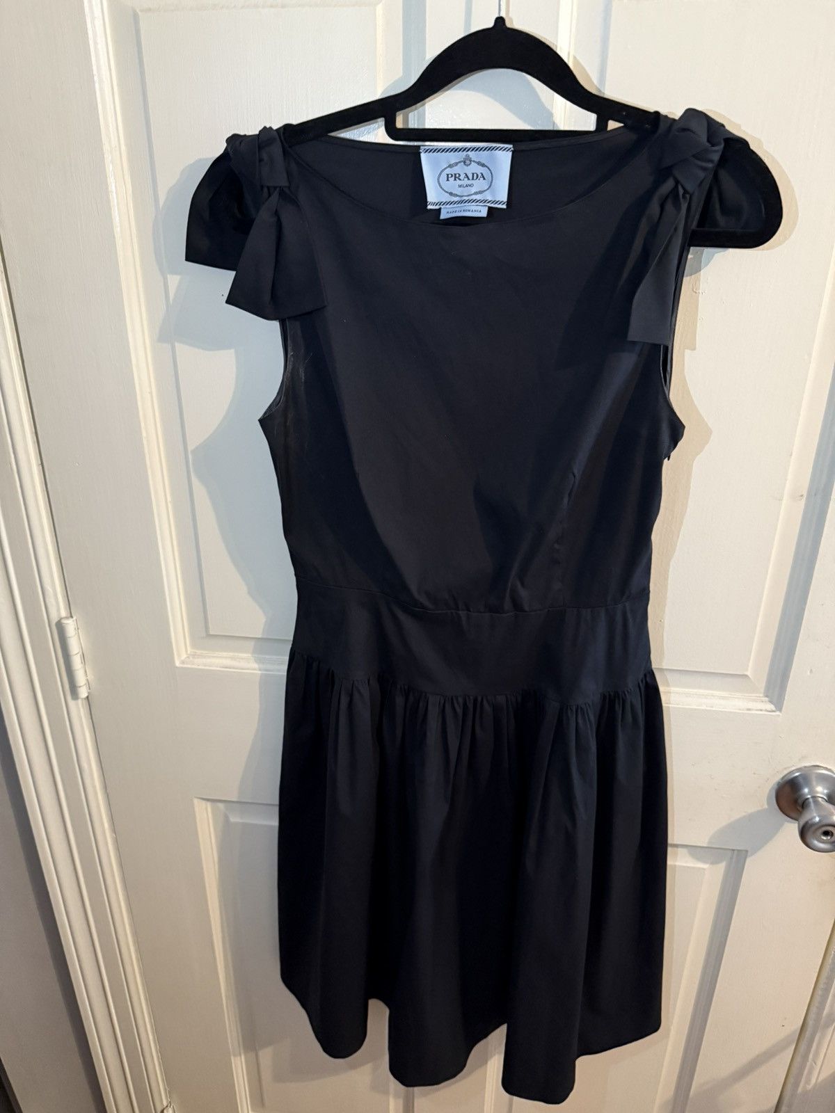 Prada Prada blue bow sleeve dress Size 40 us 4 Size S / US 4 / IT 40 - 1 Thumbnail