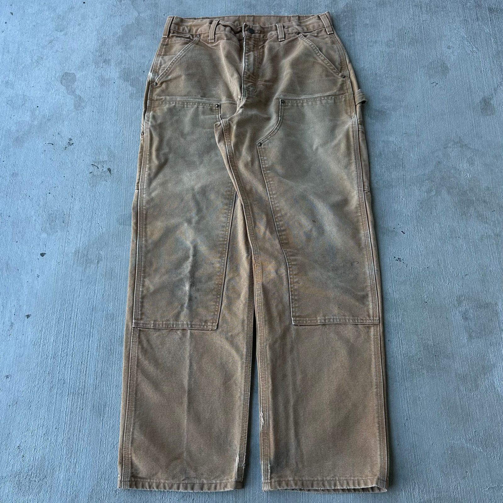 Carhartt × Vintage Carhartt brown double knee work wear carpenter pants Size US 32 / EU 48 - 1 Thumbnail