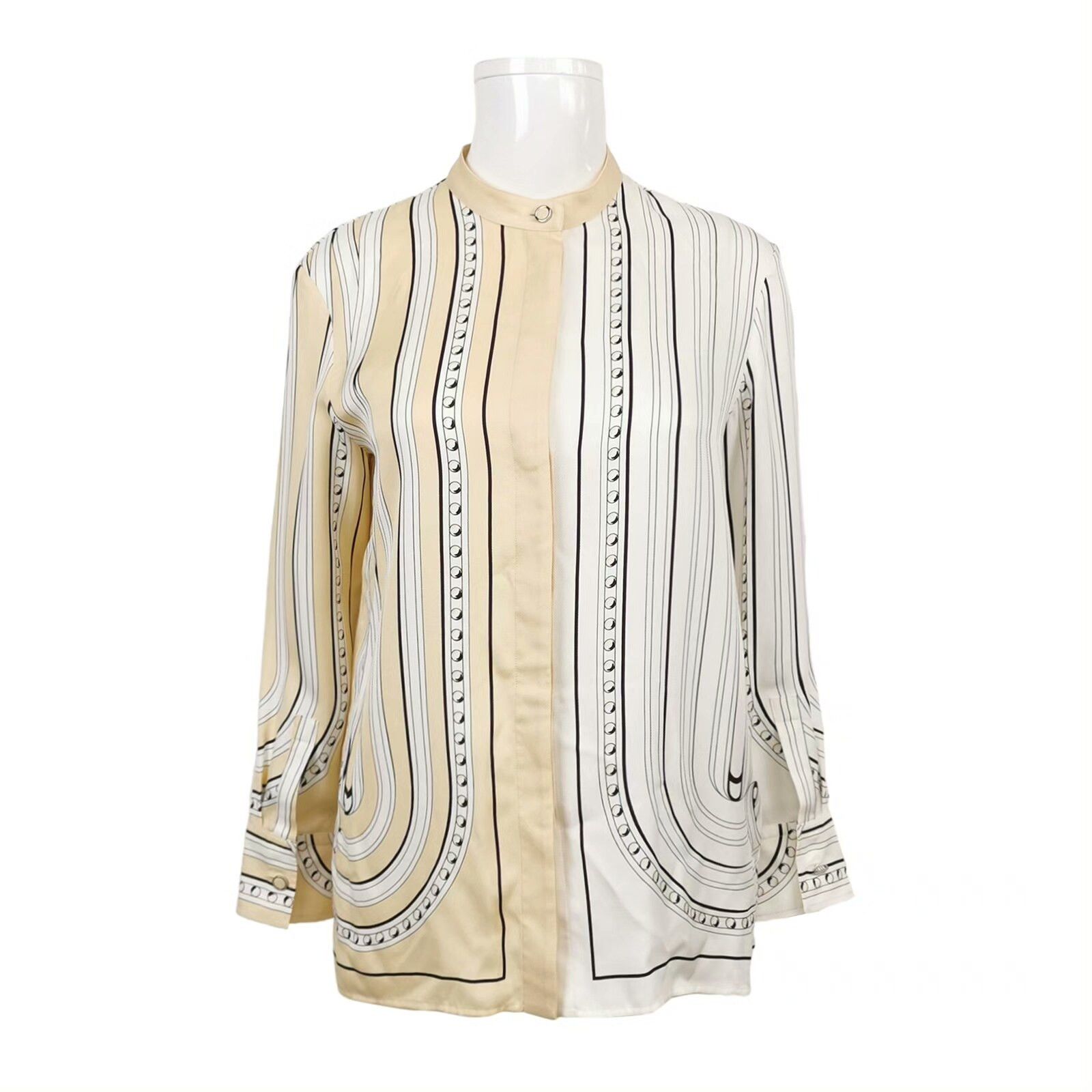 Hermes Hermes Yellow Silk Shirt Size 36 Size XS / US 0-2 / IT 36-38 - 1 Thumbnail
