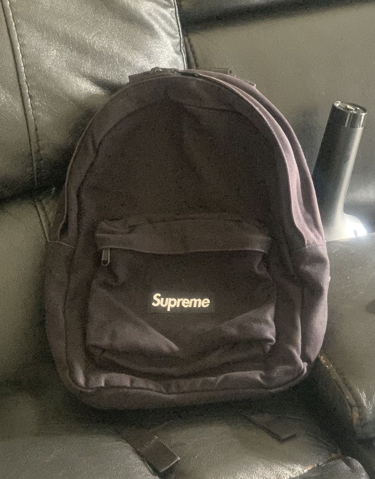 Supreme SUPREME Logo Design Backpack Black Nylon One Size