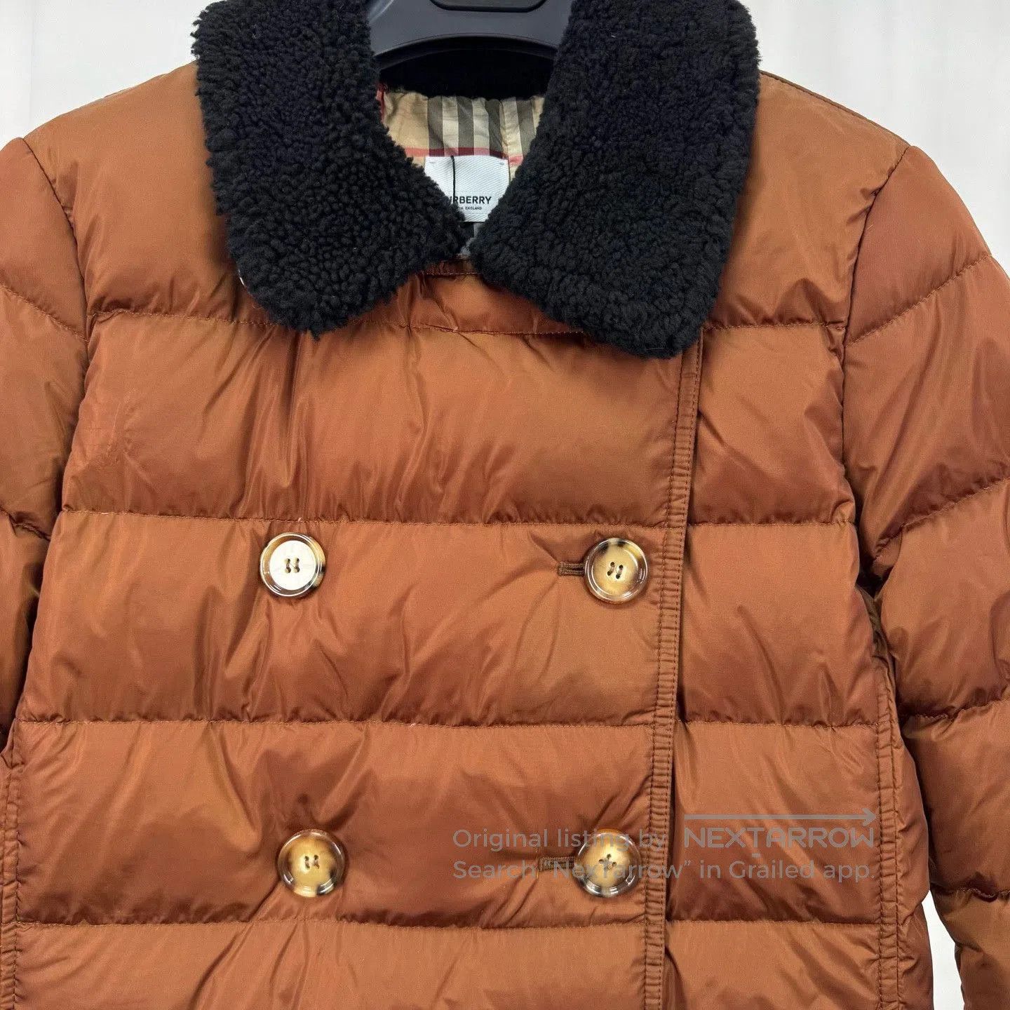 Burberry Burberry Brown Double-Breasted Down Jacket. Size S / US 4 / IT 40 - 3 Thumbnail