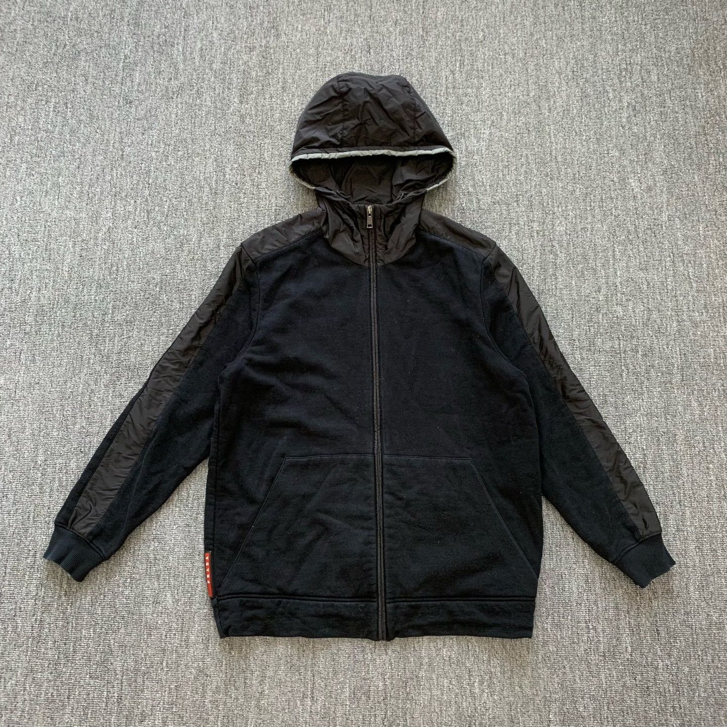 Prada Prada Black Zip-Up Hooded Jacket Size US L / EU 52-54 / 3 - 1 Thumbnail