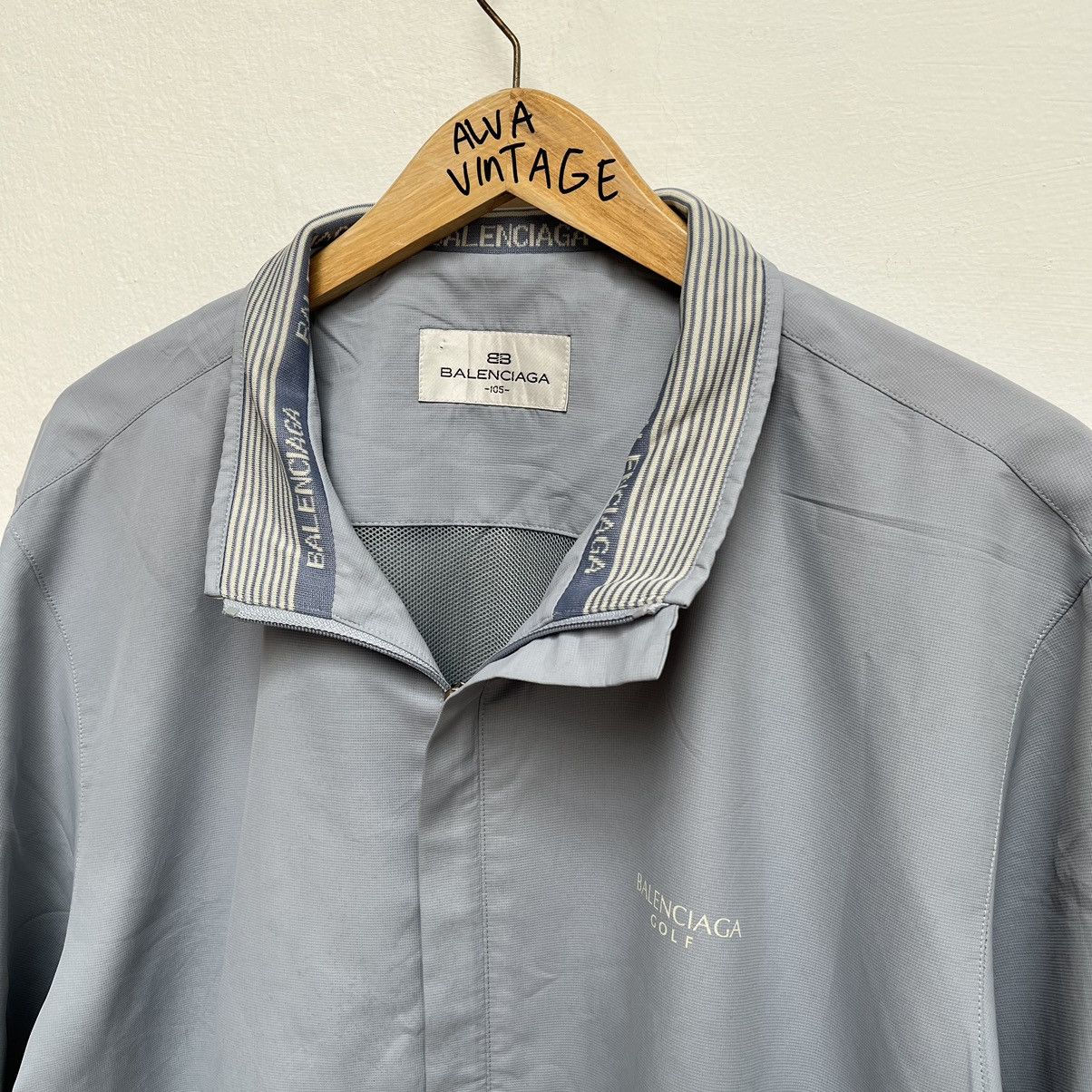 Balenciaga Balenciaga Golf Paris Jacket Script Logo Full Tape Collar Size US XL / EU 56 / 4 - 4 Thumbnail