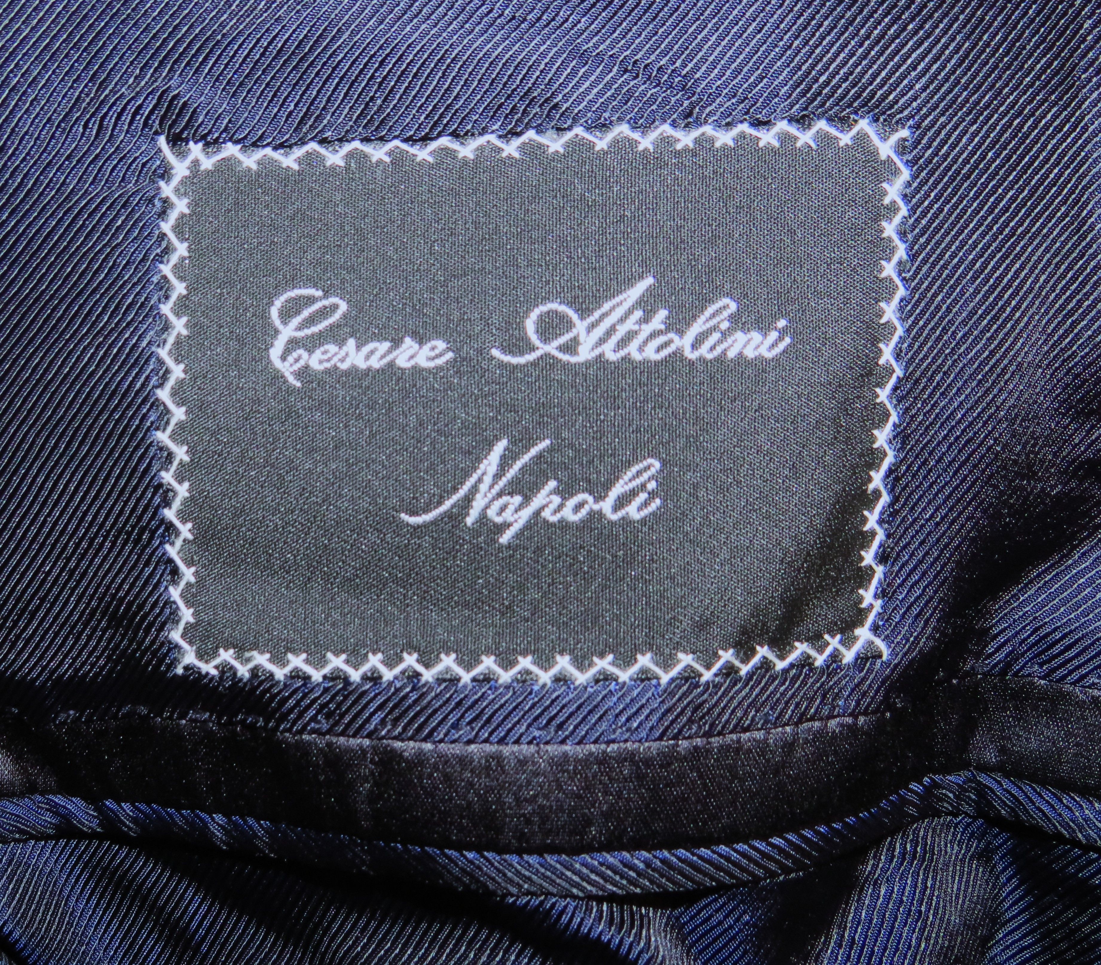 Cesare Attolini Cashmere Blend Navy Barethea Three Roll Two Tuxedo 44R Size 44R - 18 Thumbnail