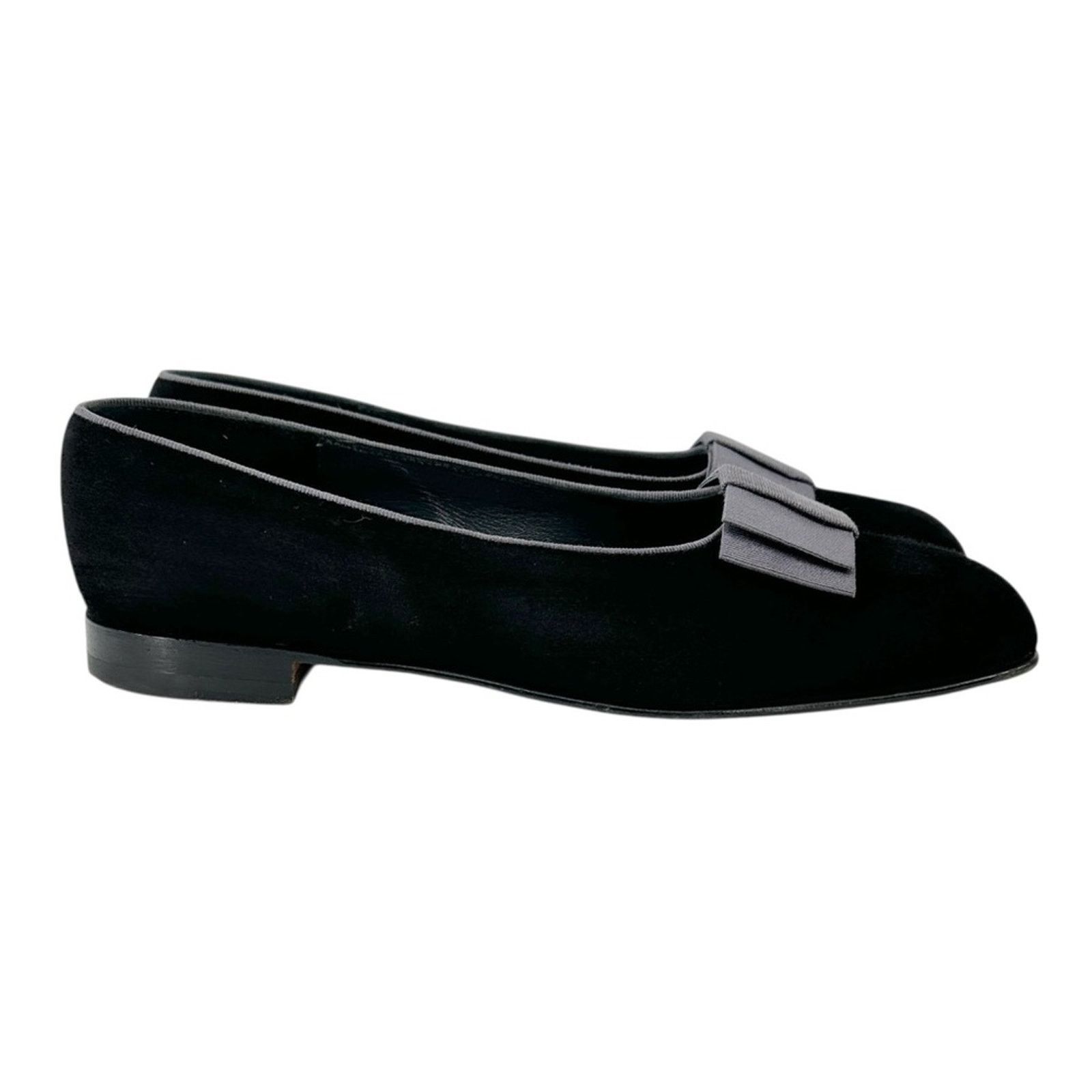 Manolo Blahnik Black Suede Black Tie Opera Pumps Loafers Formal Dress Shoes Size US 9 / EU 42 - 3 Thumbnail