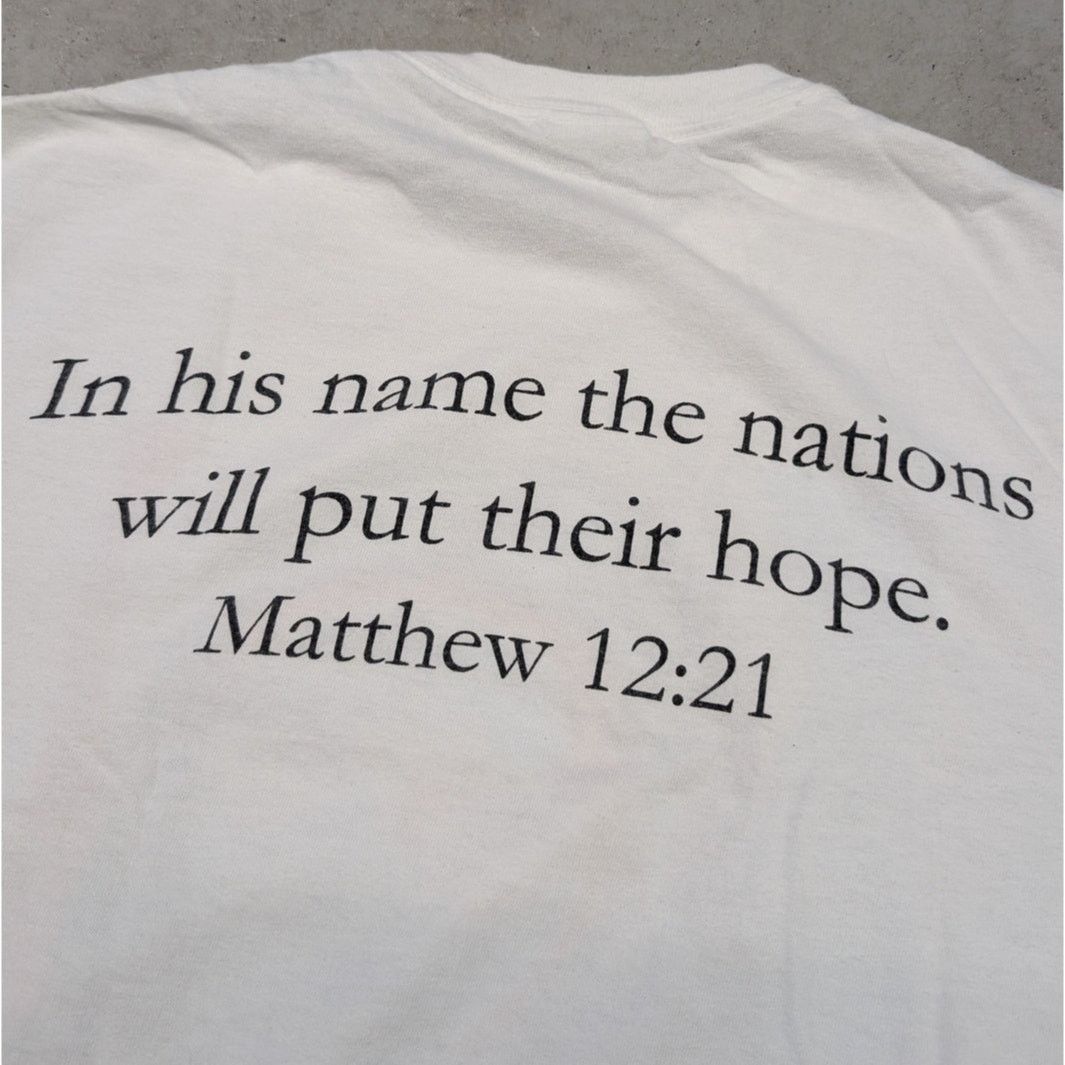 Gildan × Vintage 2000s Jesus HOPE Mathew 12:21 bible t-shirt Size US M / EU 48-50 / 2 - 5 Thumbnail