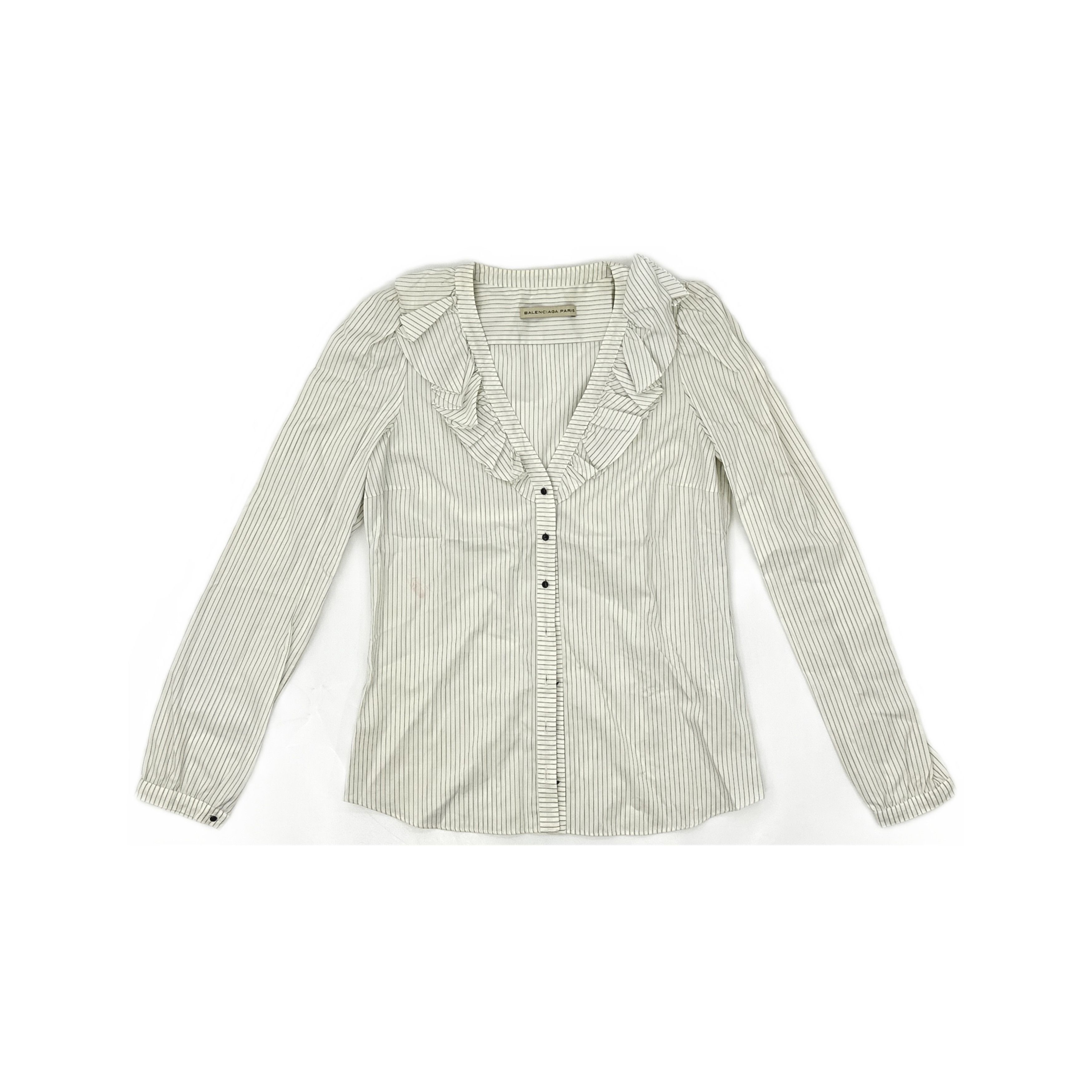 Balenciaga Balenciaga Striped Button Up Shirt Size 38 Size S / US 4 / IT 40 - 1 Thumbnail