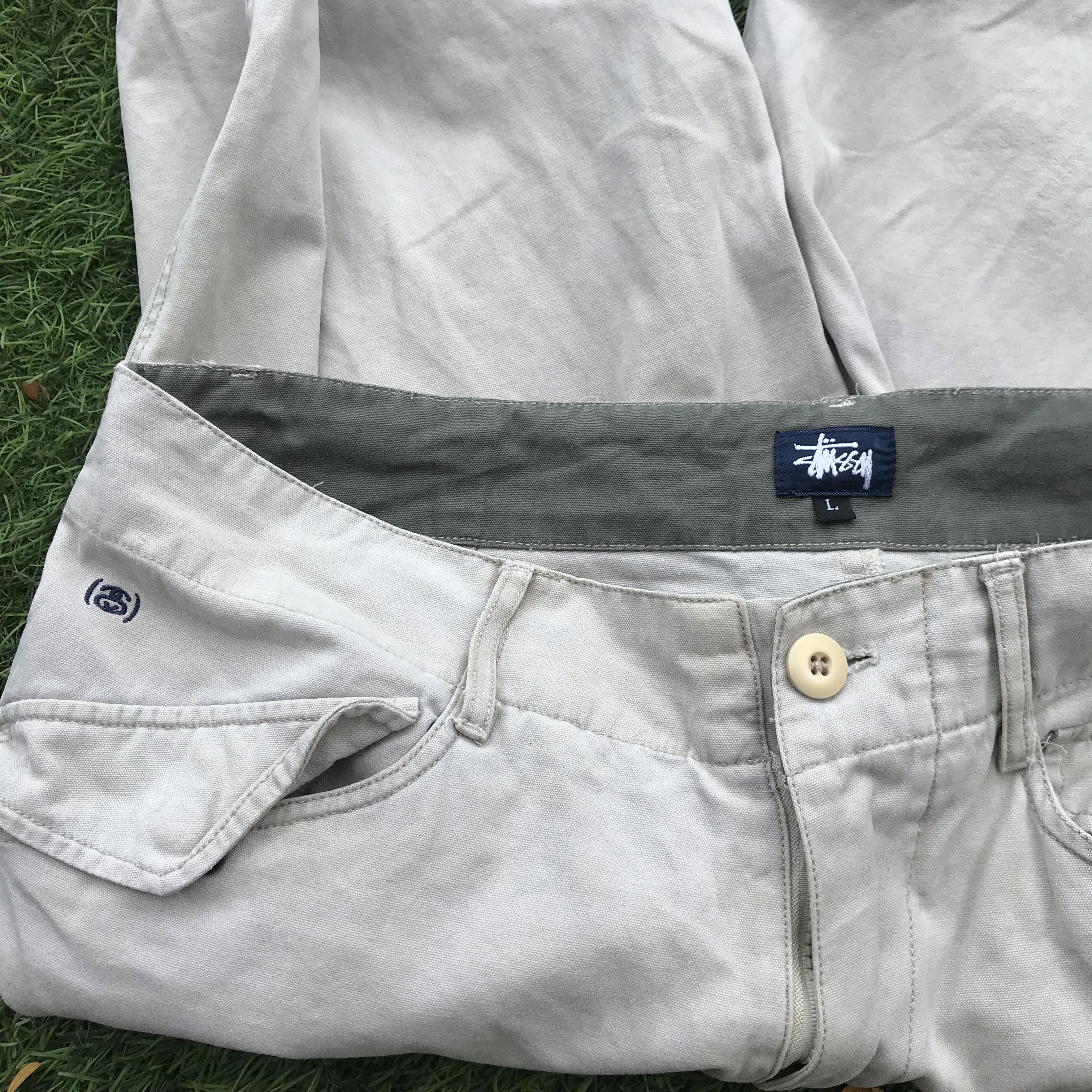 Stussy Vintage 90s Stussy ankle Short Pants in khakis beige brown Size US 34 / EU 50 - 17 Thumbnail