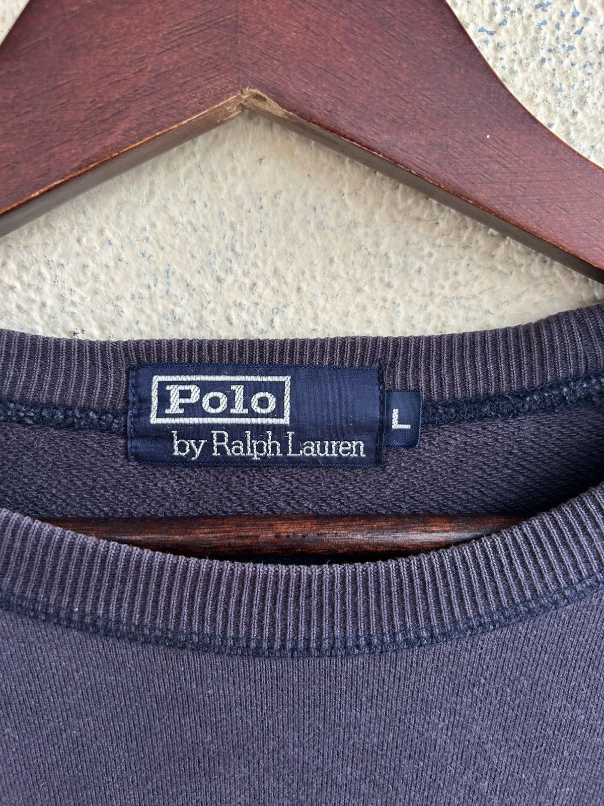 Polo Ralph Lauren Vintage Polo by Ralph Lauren Sunfaded Navy Blue Sweatshirt Size US L / EU 52-54 / 3 - 7 Thumbnail