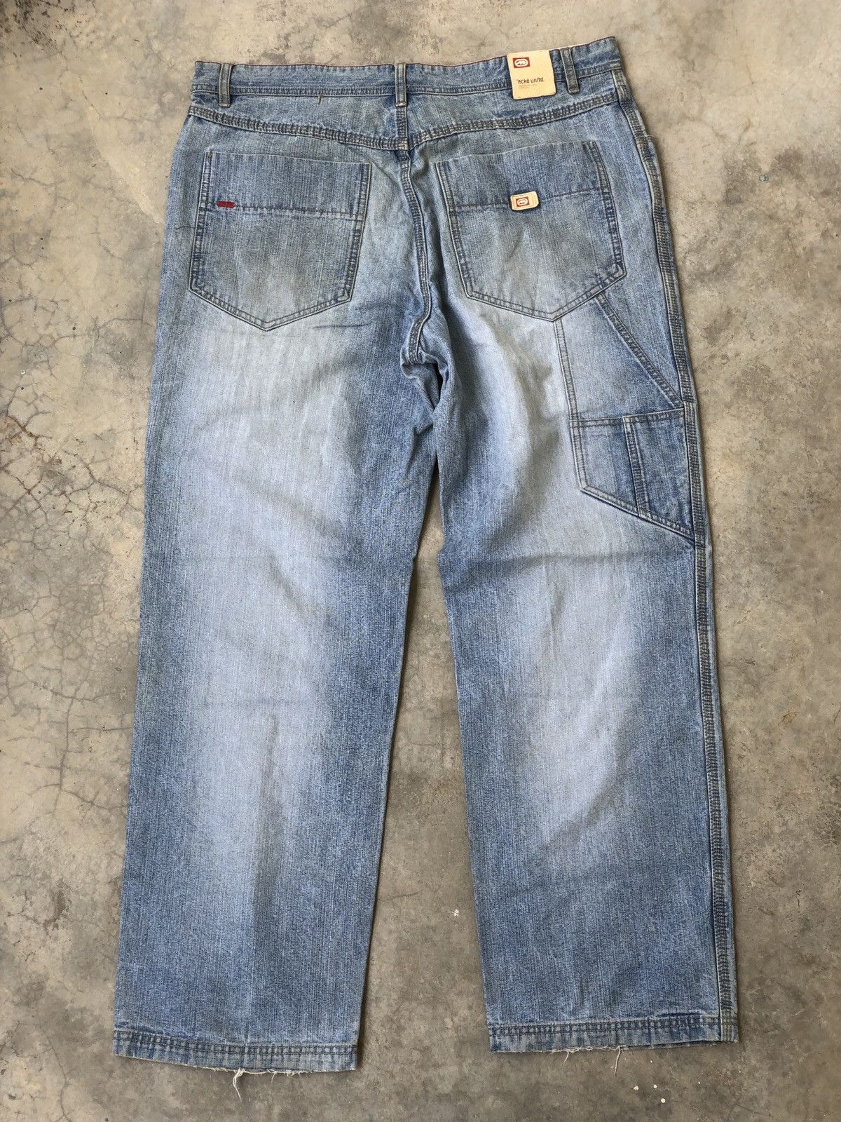 Fubu Ecko Unltd Y2K Loose Fit Light Blue Baggy Denim Size US 38 / EU 54 - 4 Thumbnail