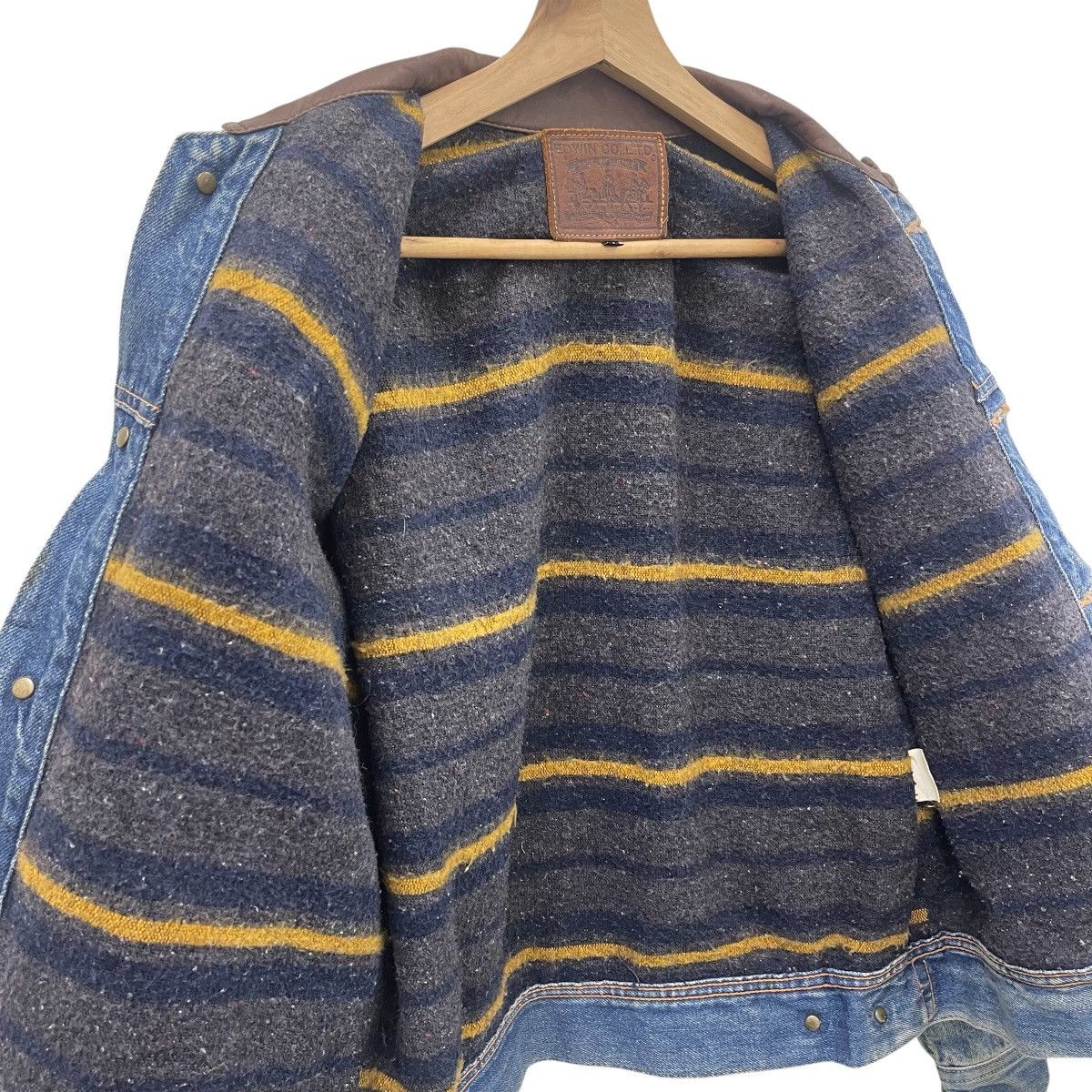 Edwin Vintage Edwin Blanket Lined Denim Trucker Jacket Size US S / EU 44-46 / 1 - 10 Thumbnail