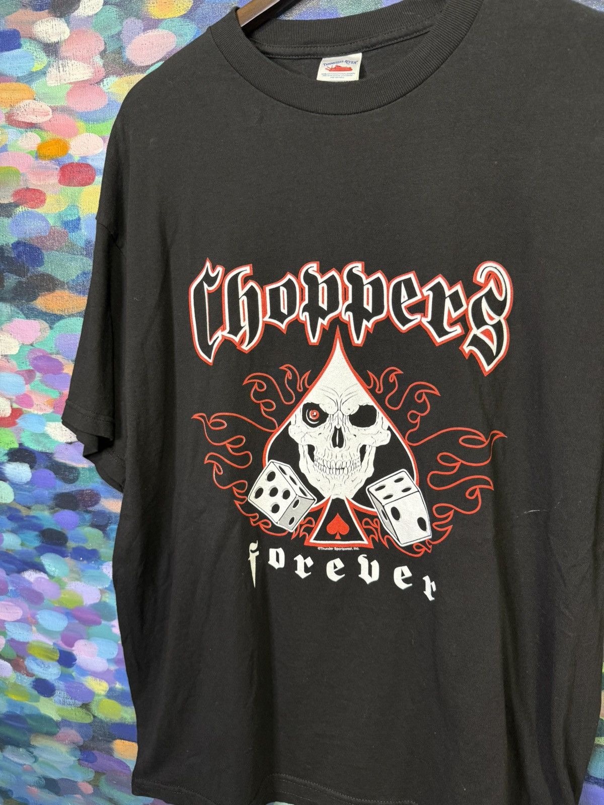 West Coast Choppers Y2k Choppers forever biker tshirt size XL skull dice spade Size US XL / EU 56 / 4 - 2 Thumbnail
