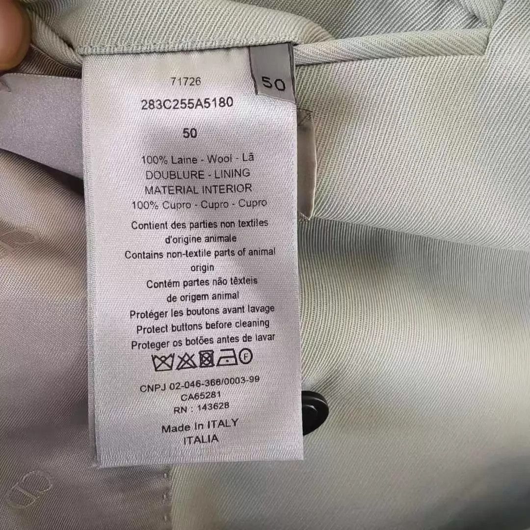 Dior DIOR Qblique Wool Blazer Men's Mint Green Karry Wang Size 50R - 3 Thumbnail