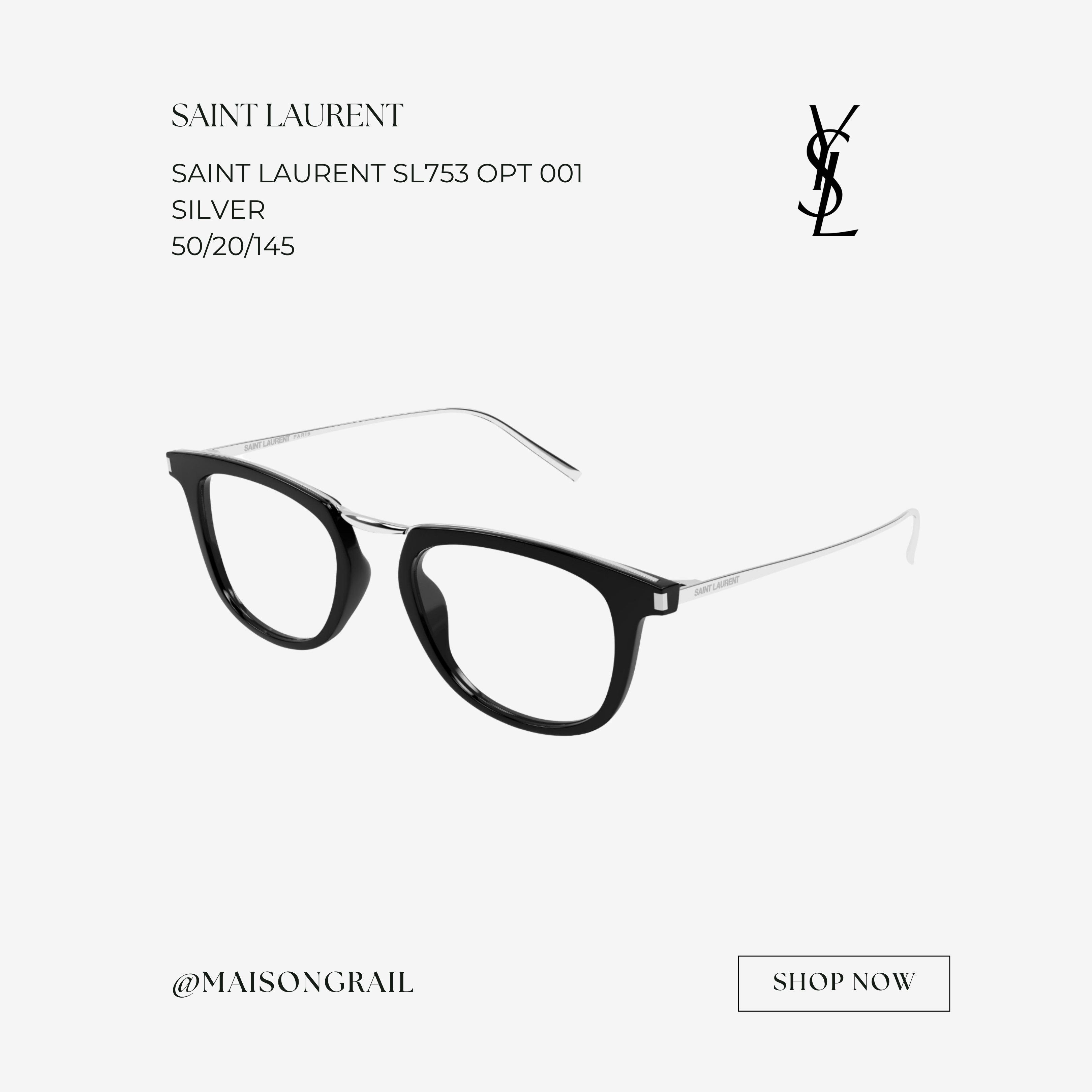 Yves Saint Laurent SAINT LAURENT SL753 OPT 001 EYEGLASSES Size ONE SIZE - 1 Thumbnail