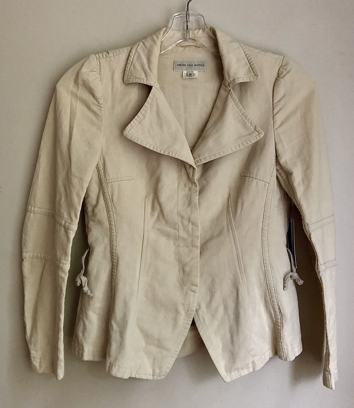 Dries Van Noten Dries Van Noten Vintage Khaki Pleated Safari Jacket Size XS / US 0-2 / IT 36-38 - 15 Thumbnail