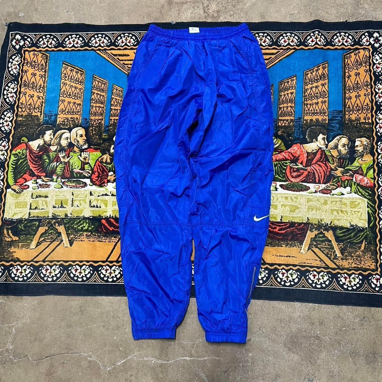 Nike Nike blue track pants size medium baggy nylon y2k sportswear Size US 32 / EU 48 - 1 Thumbnail