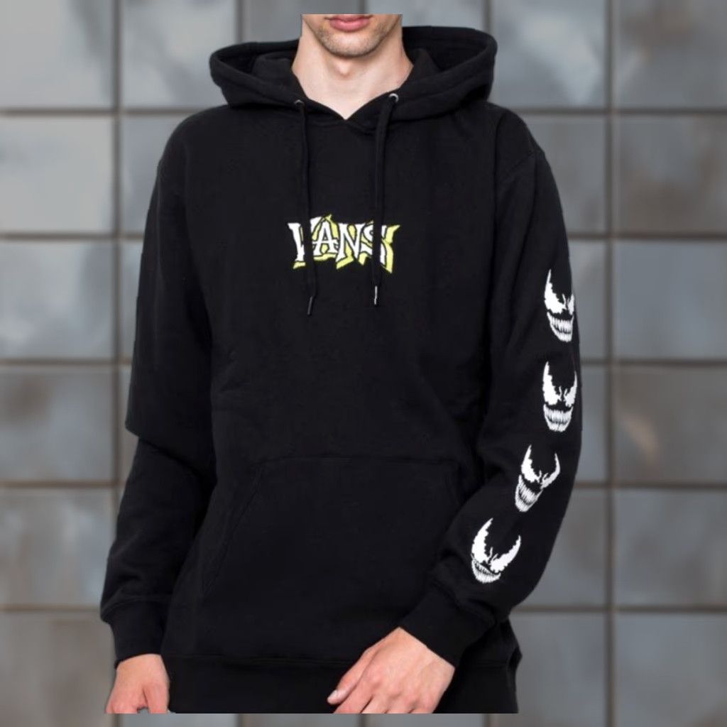 Vintage Vans X Marvel Comics Venom Black Fleece Embroidered Pullover Hoodie Sz. L Size US L / EU 52-54 / 3 - 1 Thumbnail