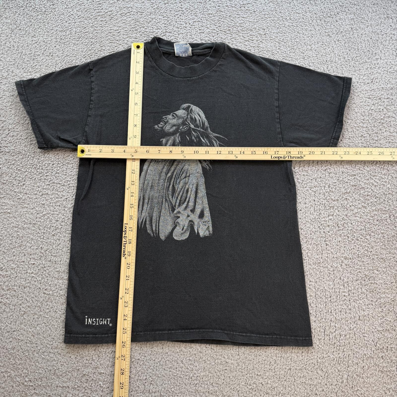 Hanes Vintage Jesus Christ Graphic T Shirt Black Psalm 121 Religon Size US M / EU 48-50 / 2 - 3 Thumbnail
