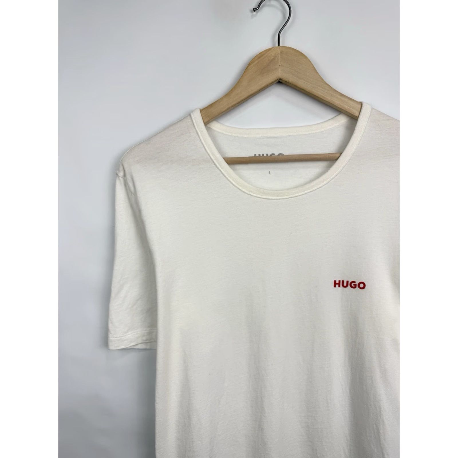 Hugo Boss HUGO BOSS T-Shirt Classic White Mens L Vintage Retro Y2K Luxury Rare Hype M/L Size US L / EU 52-54 / 3 - 3 Thumbnail