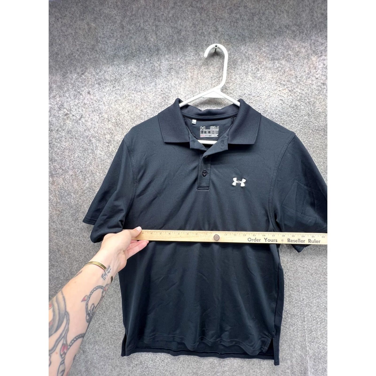 Under Armour Under Armour HeatGear Polo Shirt Mens Small Black Solid Golf Performance Stretch Polo Shirt Mens Small Black Size US S / EU 44-46 / 1 - 5 Thumbnail