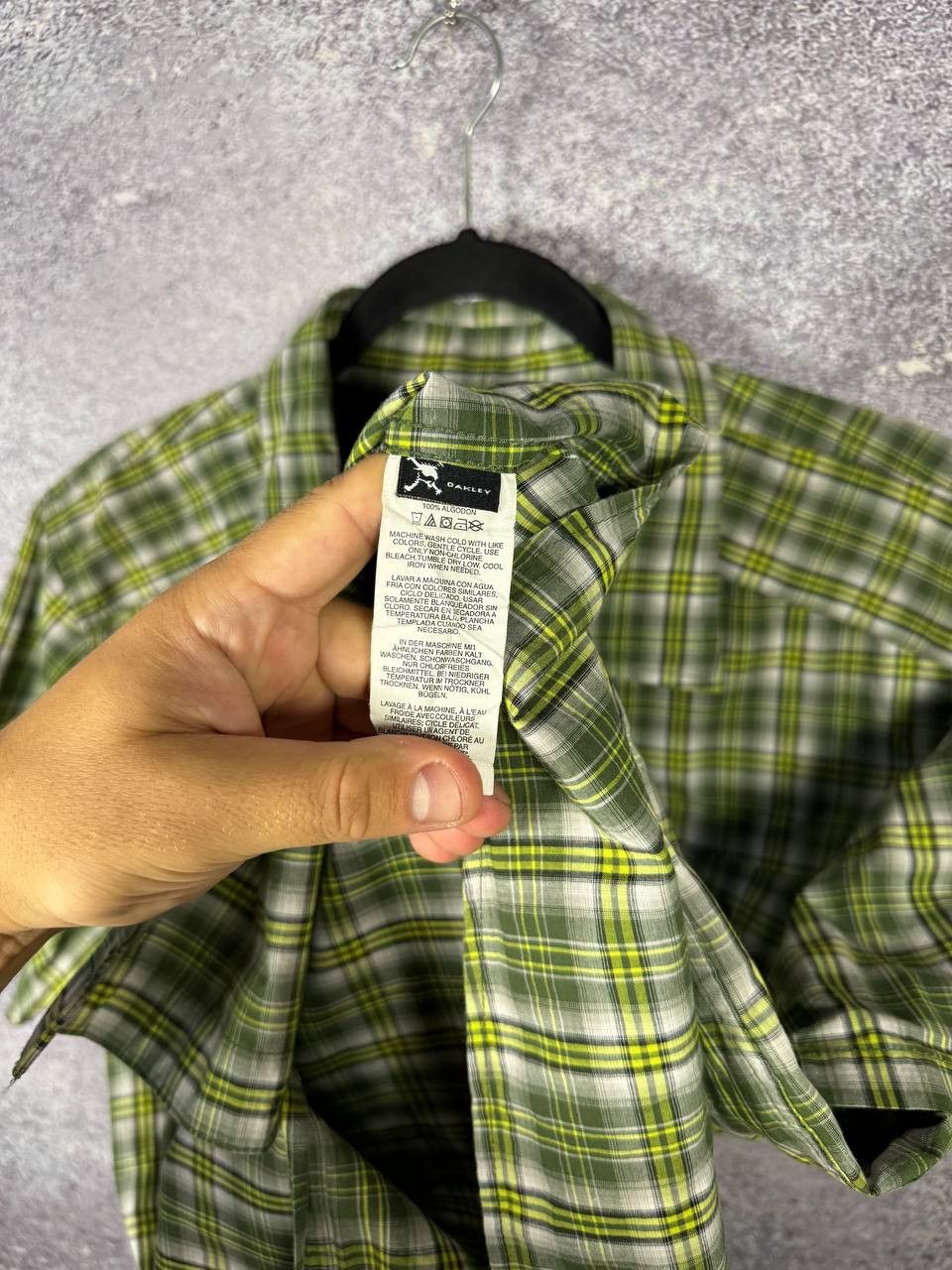 Oakley Vintage Oakley Plaid Check Green Shirt Button XL Size Size US XL / EU 56 / 4 - 10 Thumbnail