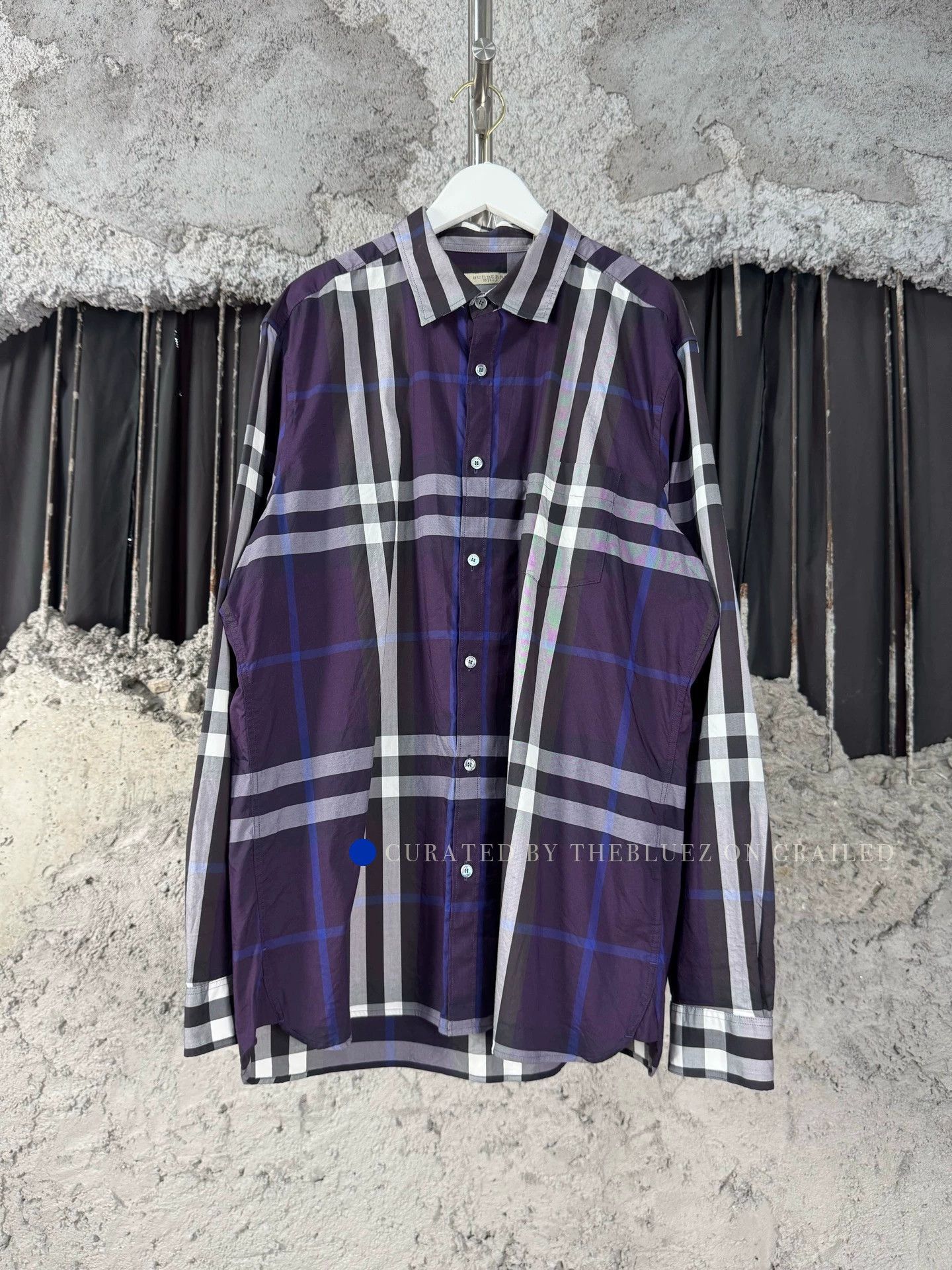 Burberry Stylish Long Sleeve Shirt in Purple Size US XL / EU 56 / 4 - 1 Thumbnail