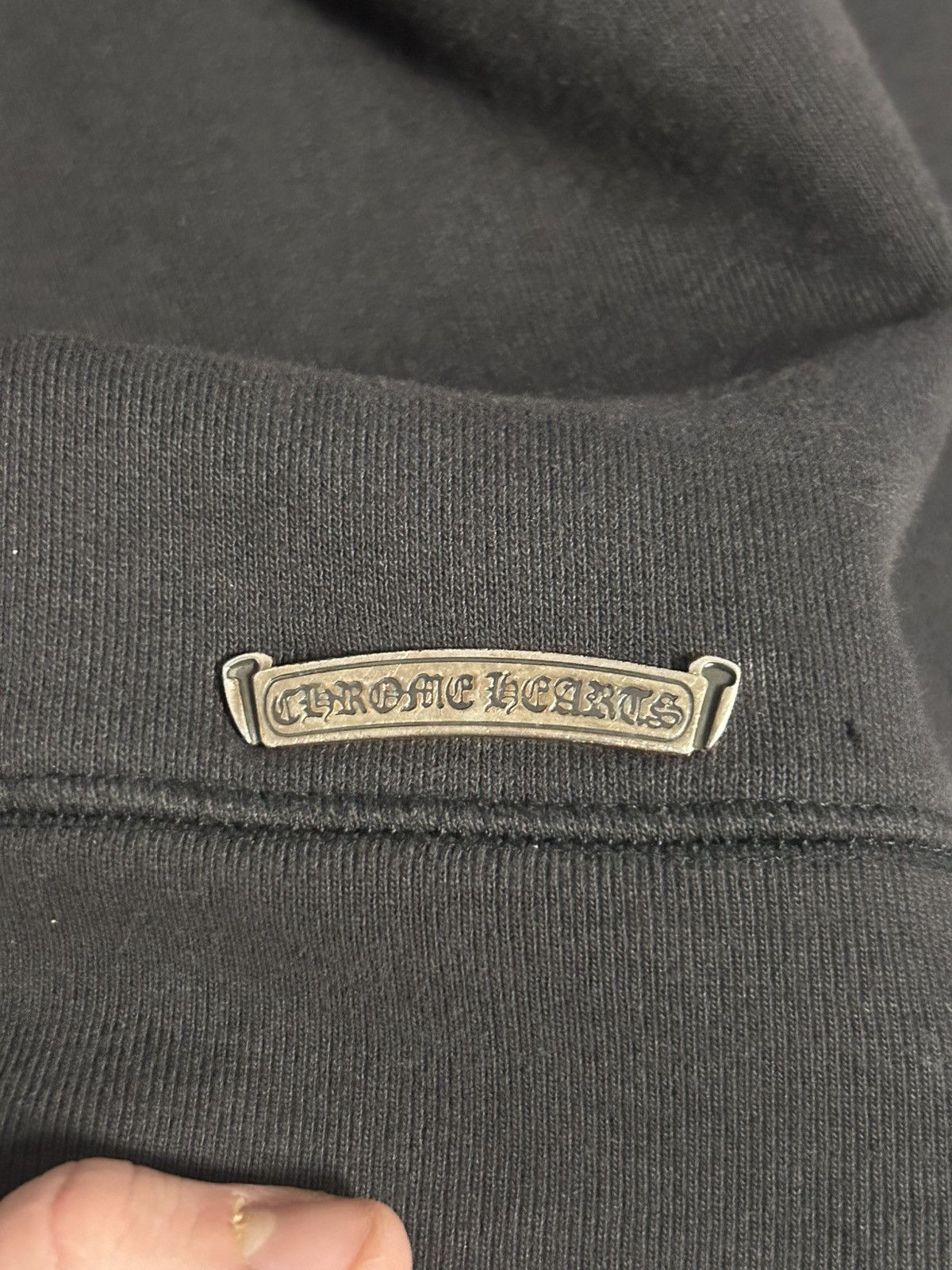 Chrome Hearts Paperjam Cross Patch Zip Up Hoodie Black