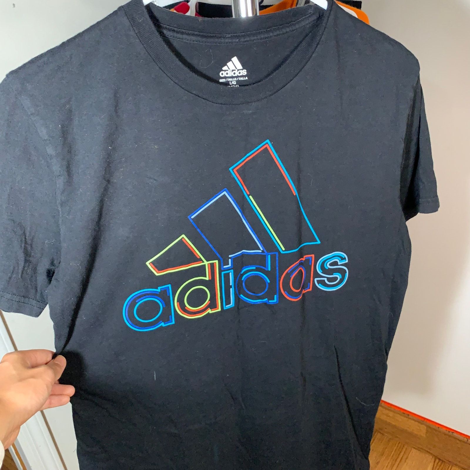 Adidas Adidas Black Tee for Boy Size L (14/16) Size US L / EU 52-54 / 3 - 4 Thumbnail