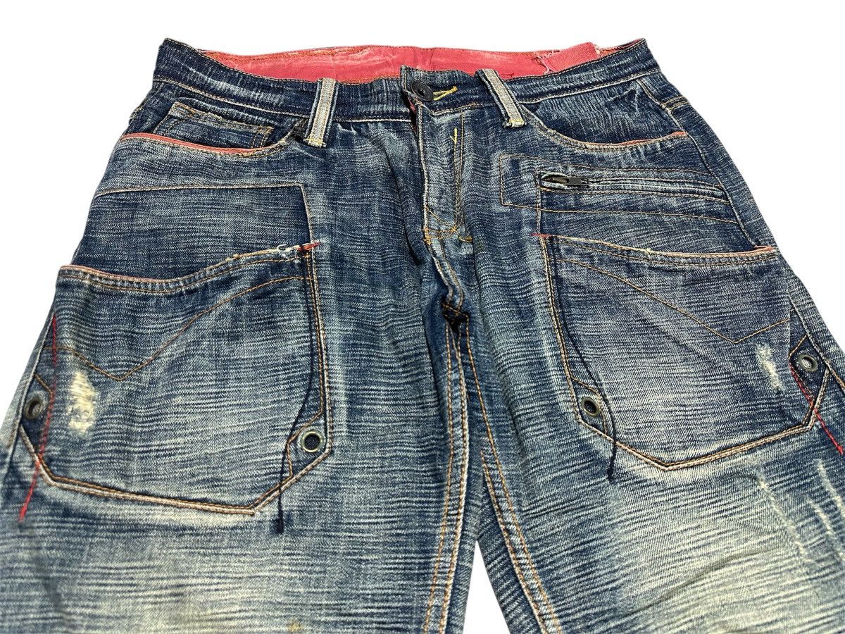 Japanese Brand 🔥Sick Y2K Tough Jeansmith Flared Denim LGB Size US 36 / EU 52 - 4 Thumbnail